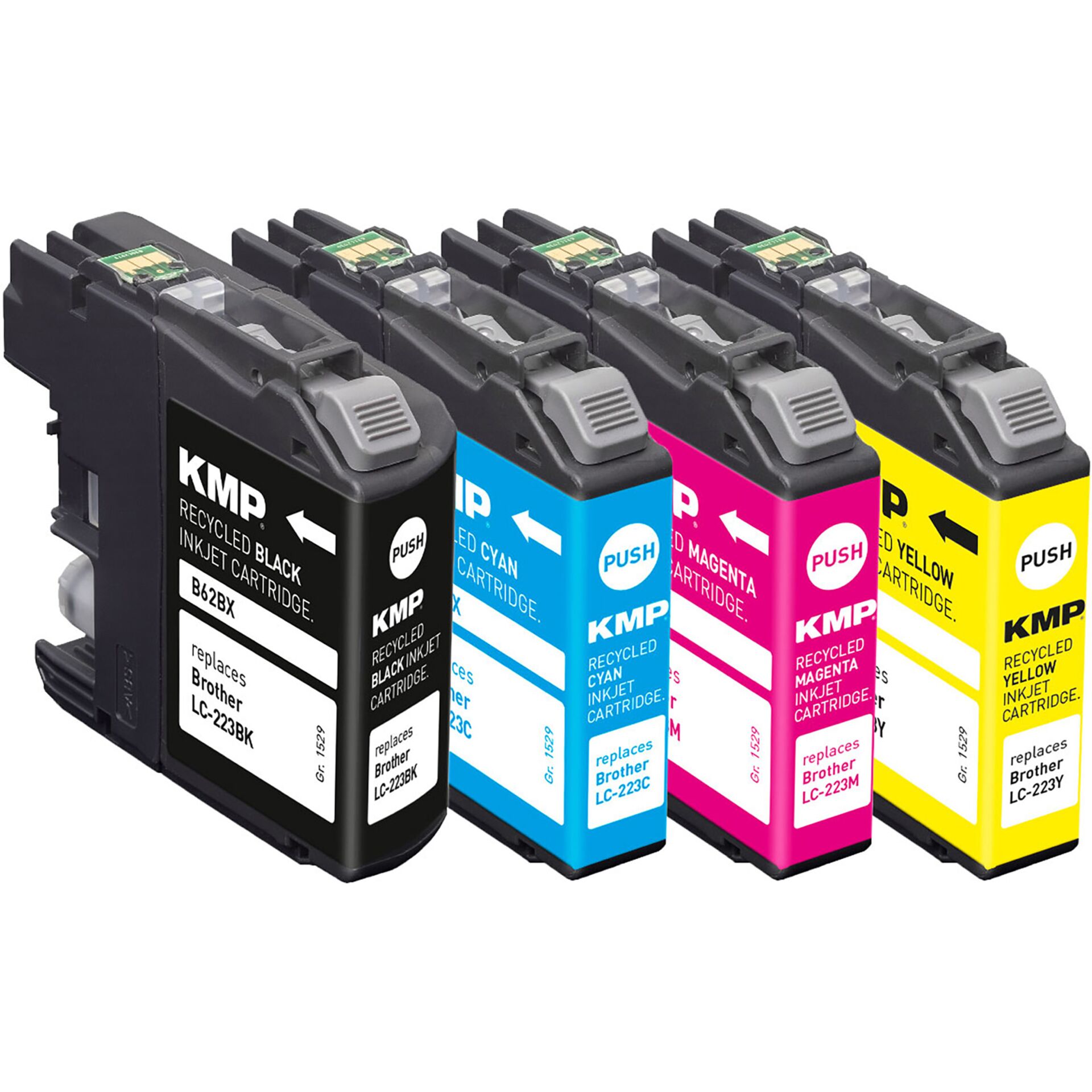 Tintenpatrone, Druckerpatrone, Farbpatrone, CMYK-Set, Recyclingpatrone