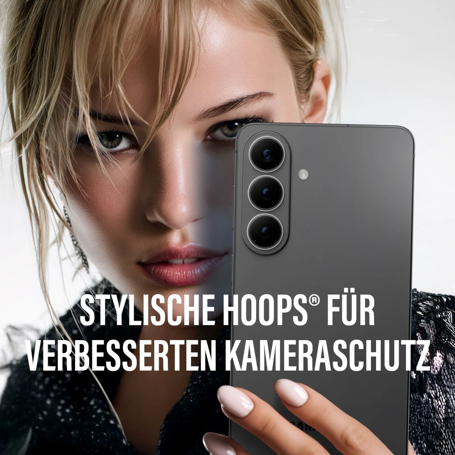 smartphone, quad-camera, back, grau, modell