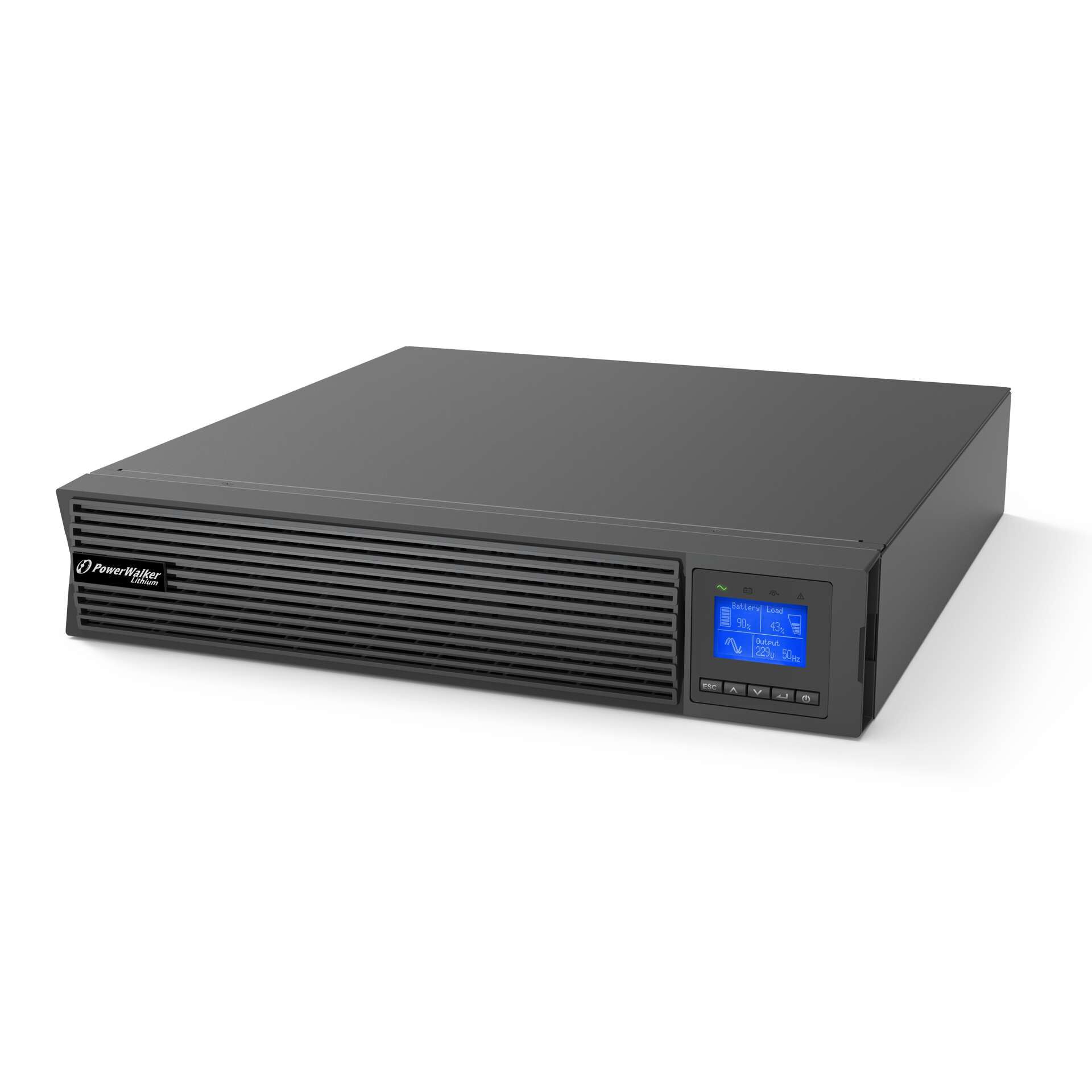Rackmount, Server, Netzteil, LCD-Anzeige, Belüftete Front