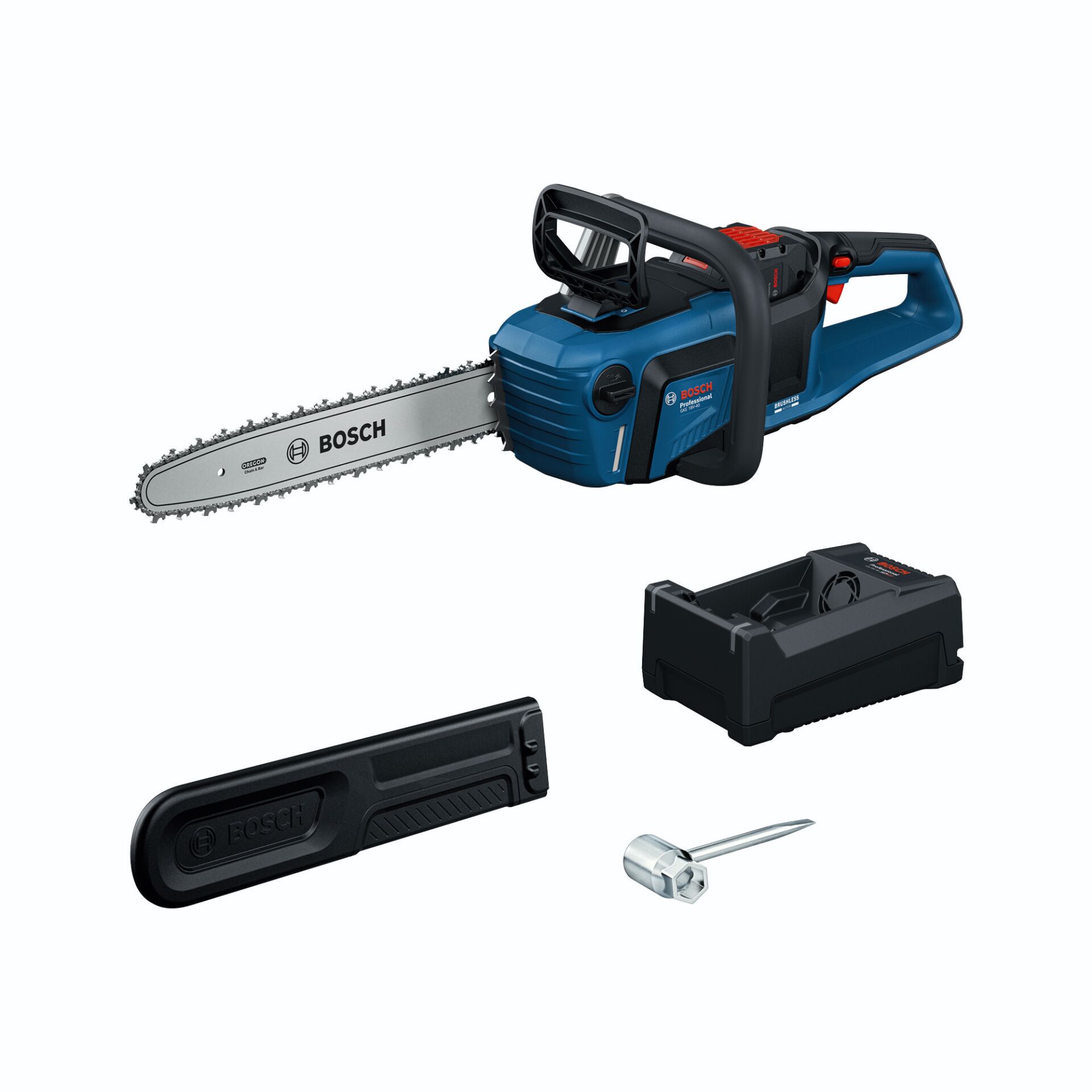 Bosch GKE 18V-40, 1x EXBA18V-55  Akku-Kettensäge