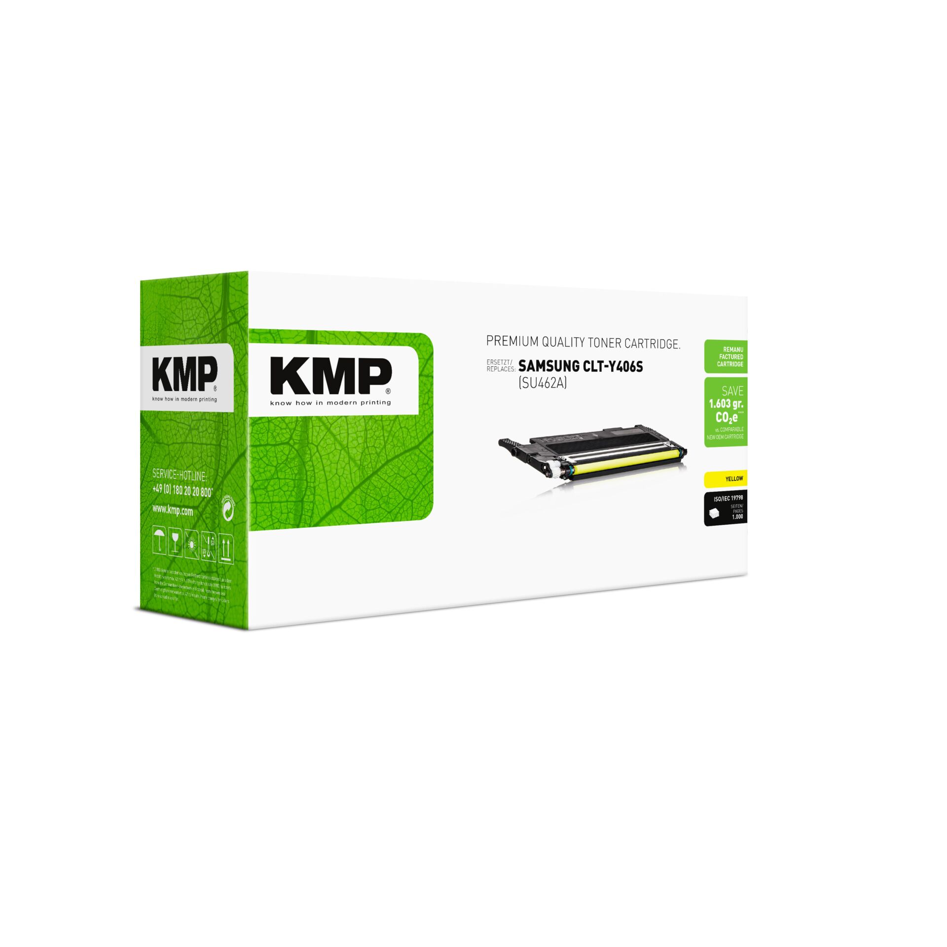 Werbung, Plakat, Computerausrüstung, Visitenkarte, Tonerpatrone, KMP, Gelb, Schwarz, Kompaktbox