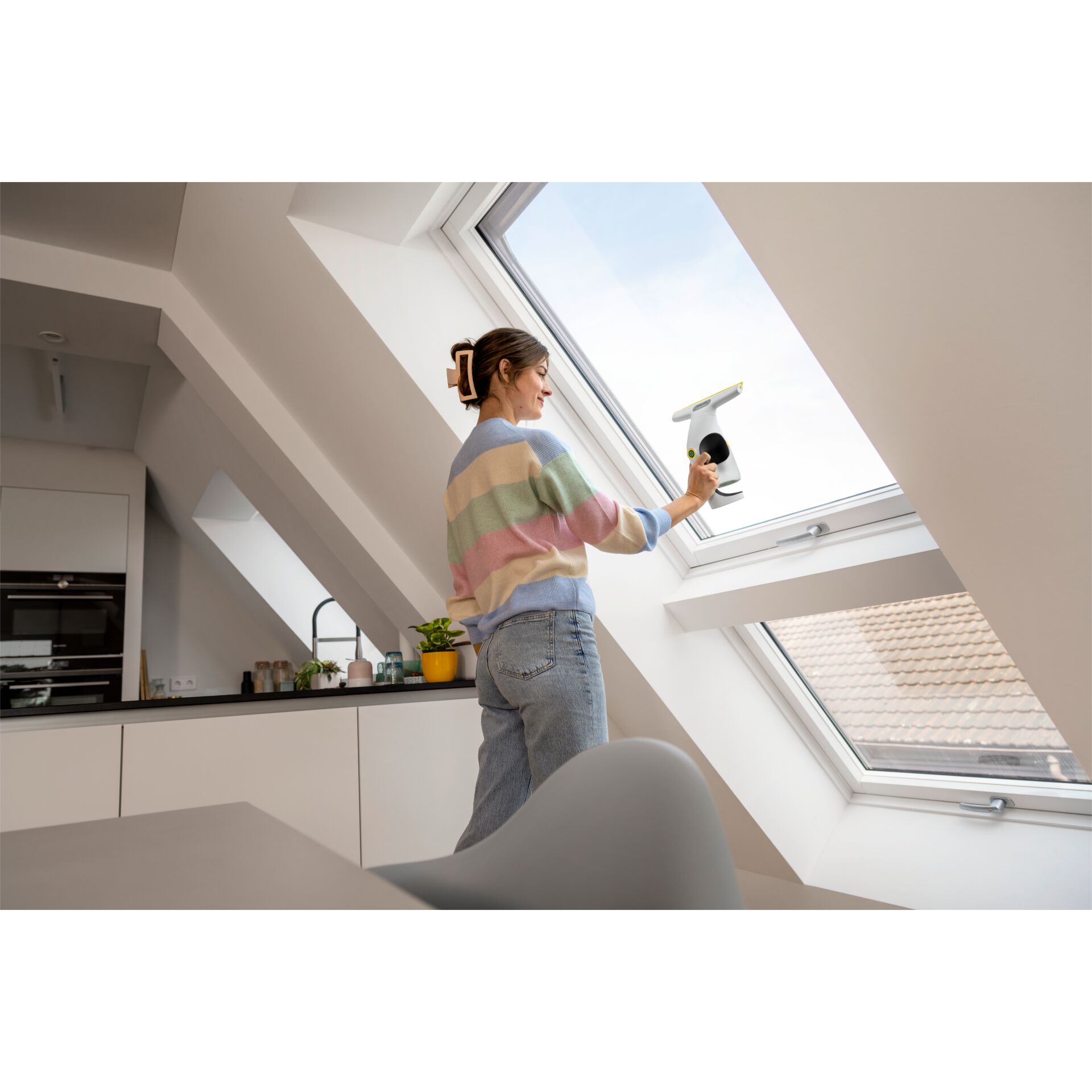 Küchenreinigung, Fensterreiniger, Sprühgerät, Farbstreifen-Pullover, Hygiene-Tool