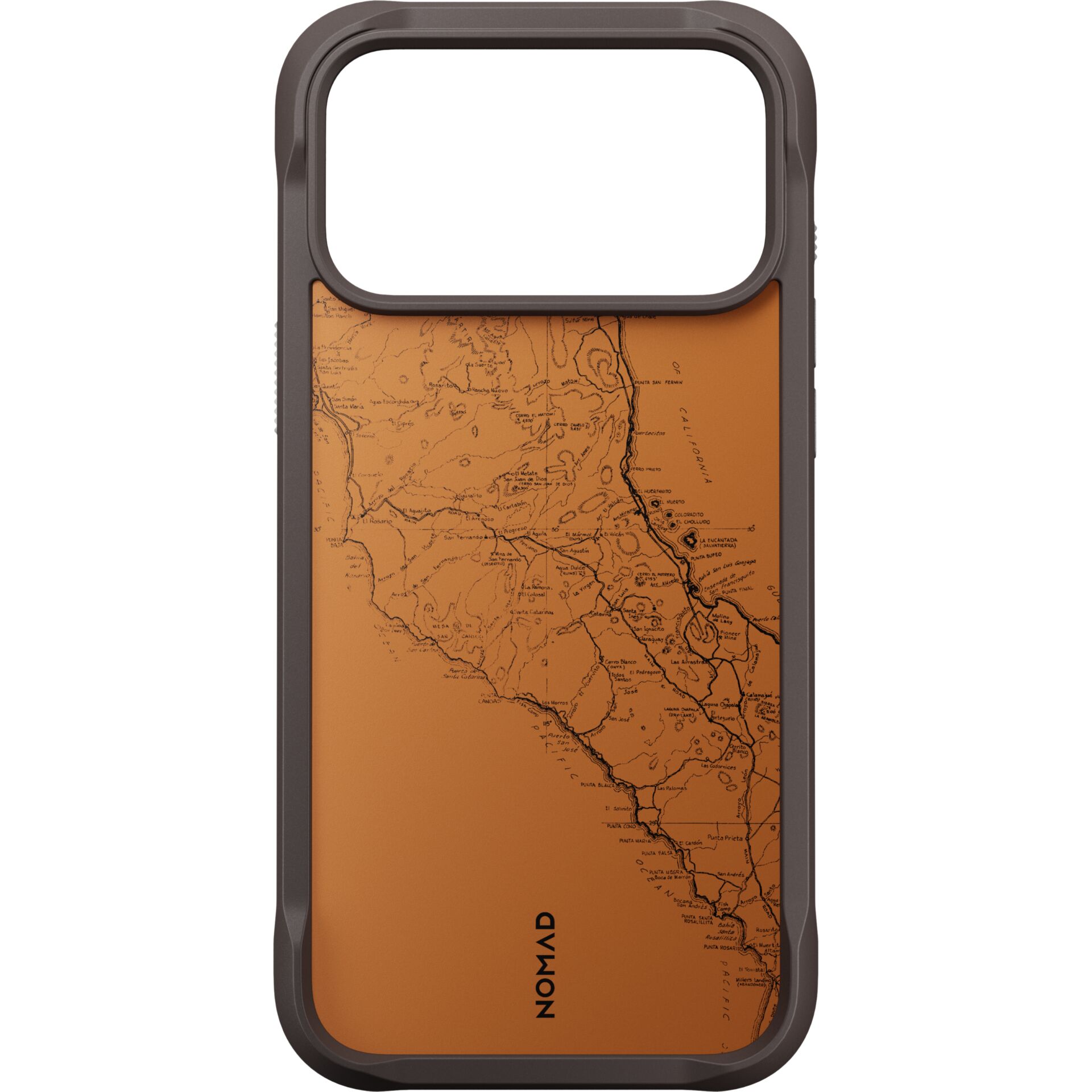 iPhone-Hülle, Handyhülle, braun, Karten-Design, Nomad