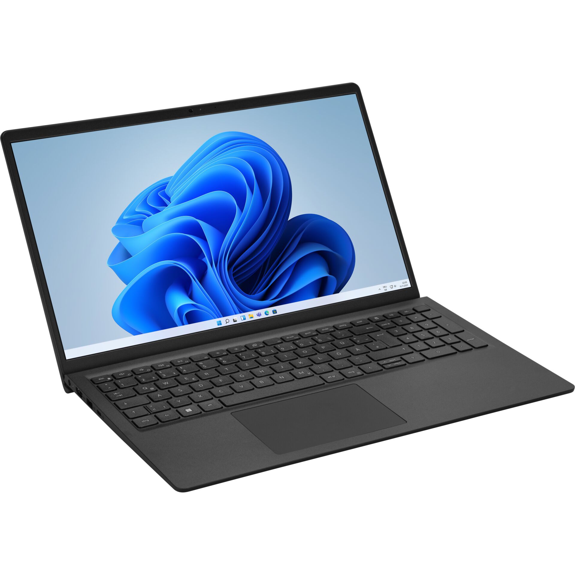 Laptop, Laptop mit Tastatur, Schmales Design, Schwarz, Frontansicht