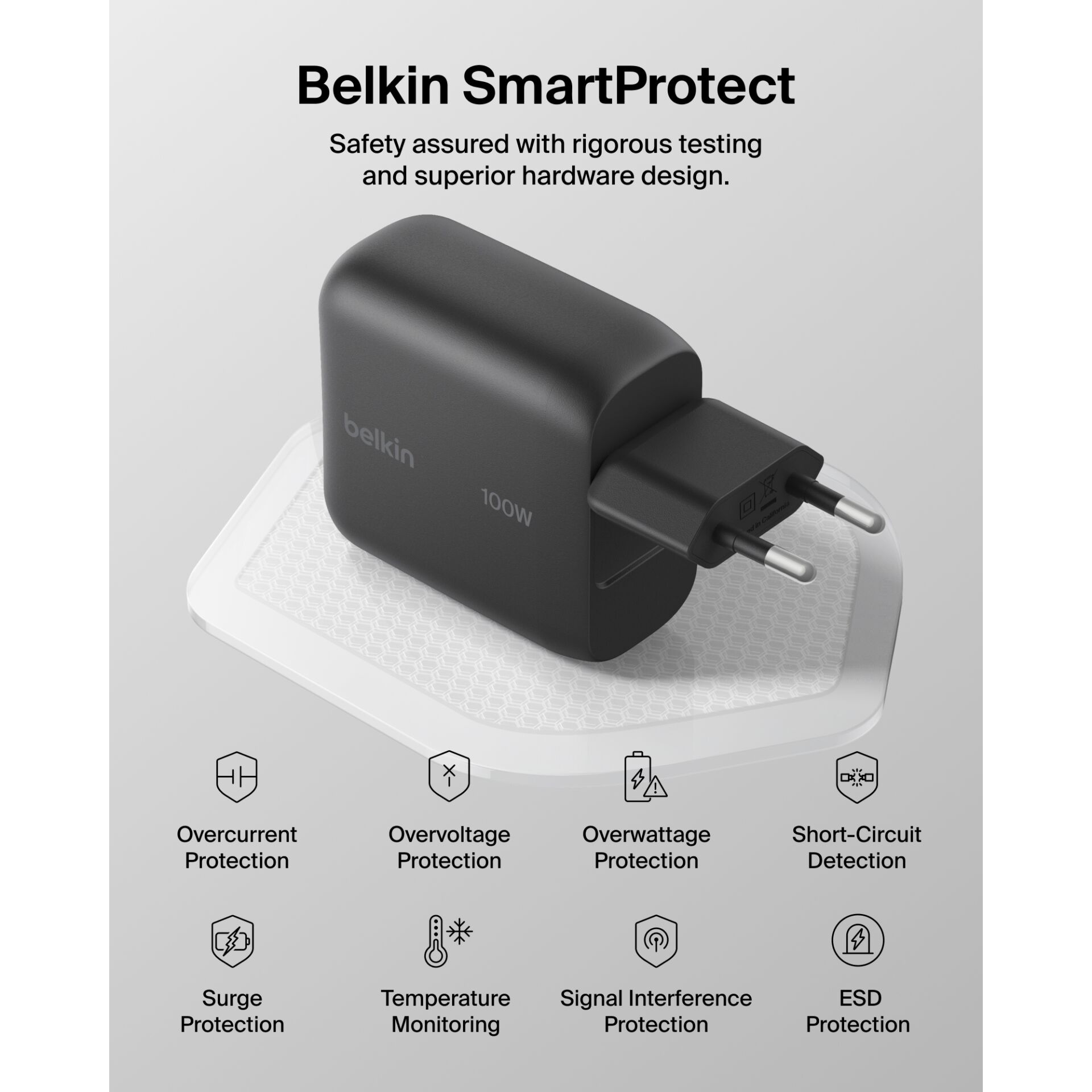 100W, USB-C, UK-Stecker, Adapter, Belkin