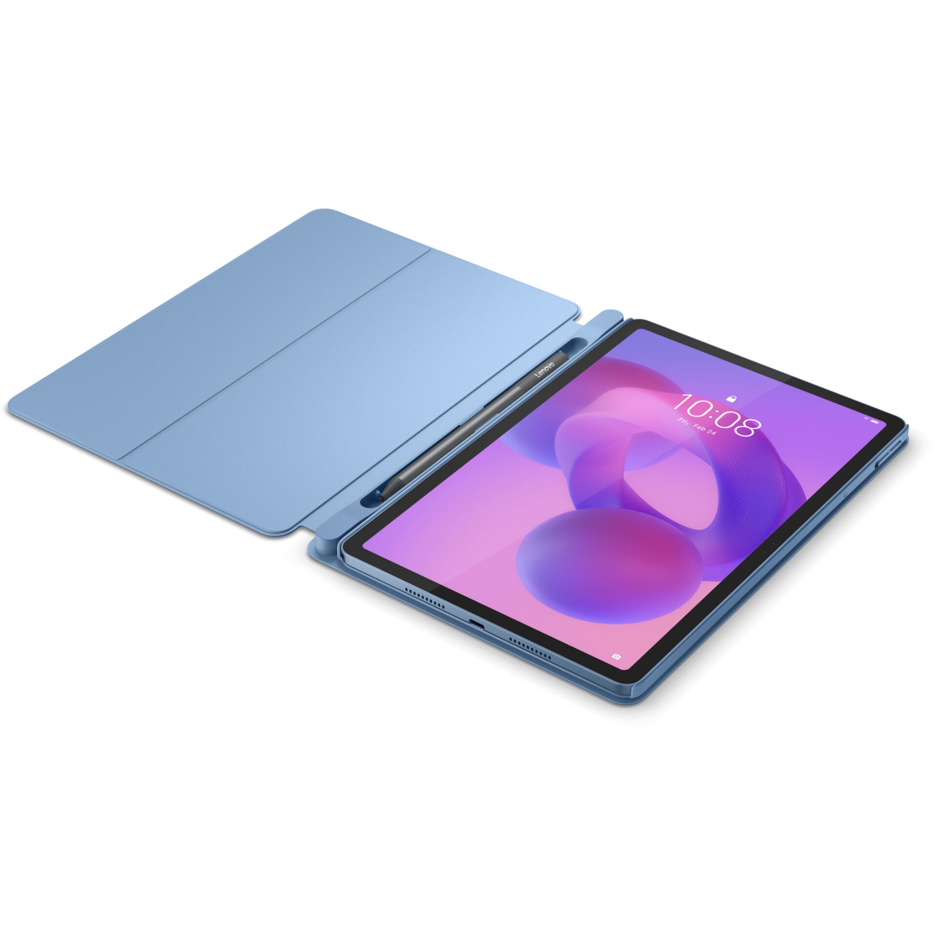 tablet, blaue hülle, stift, touchscreen, faltbar