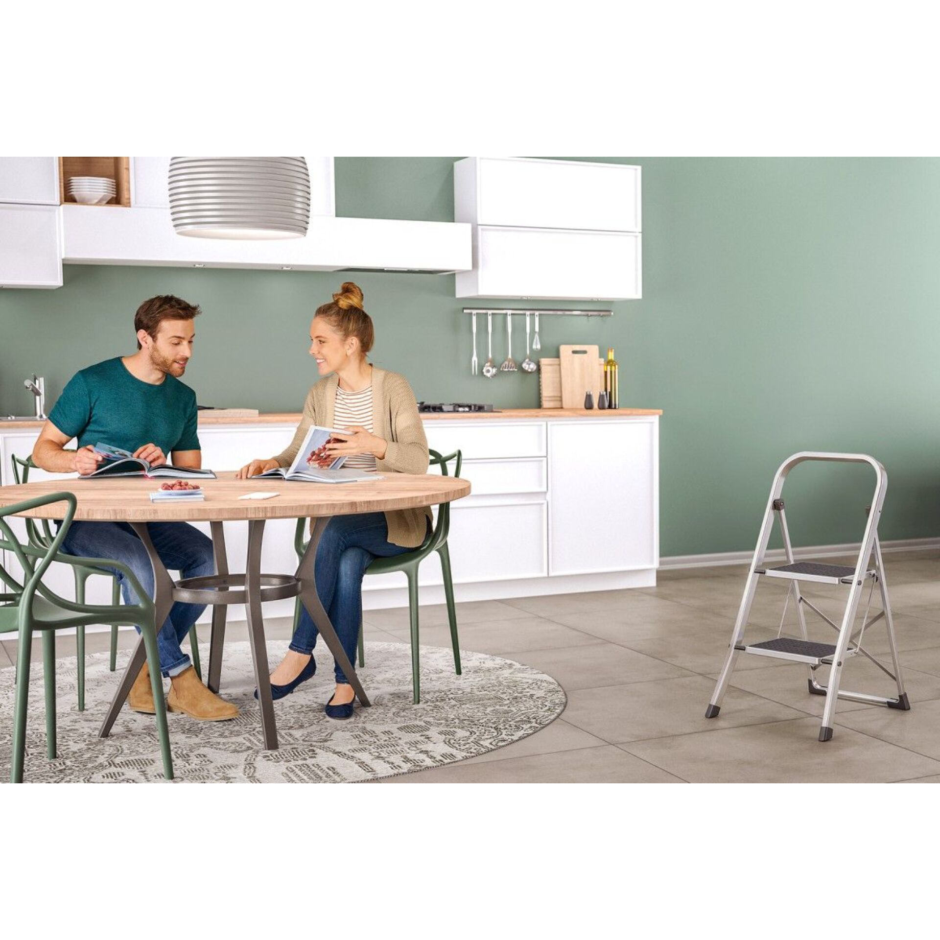 kitchen, küchentisch, runder tisch, dinette-set, leitersystem