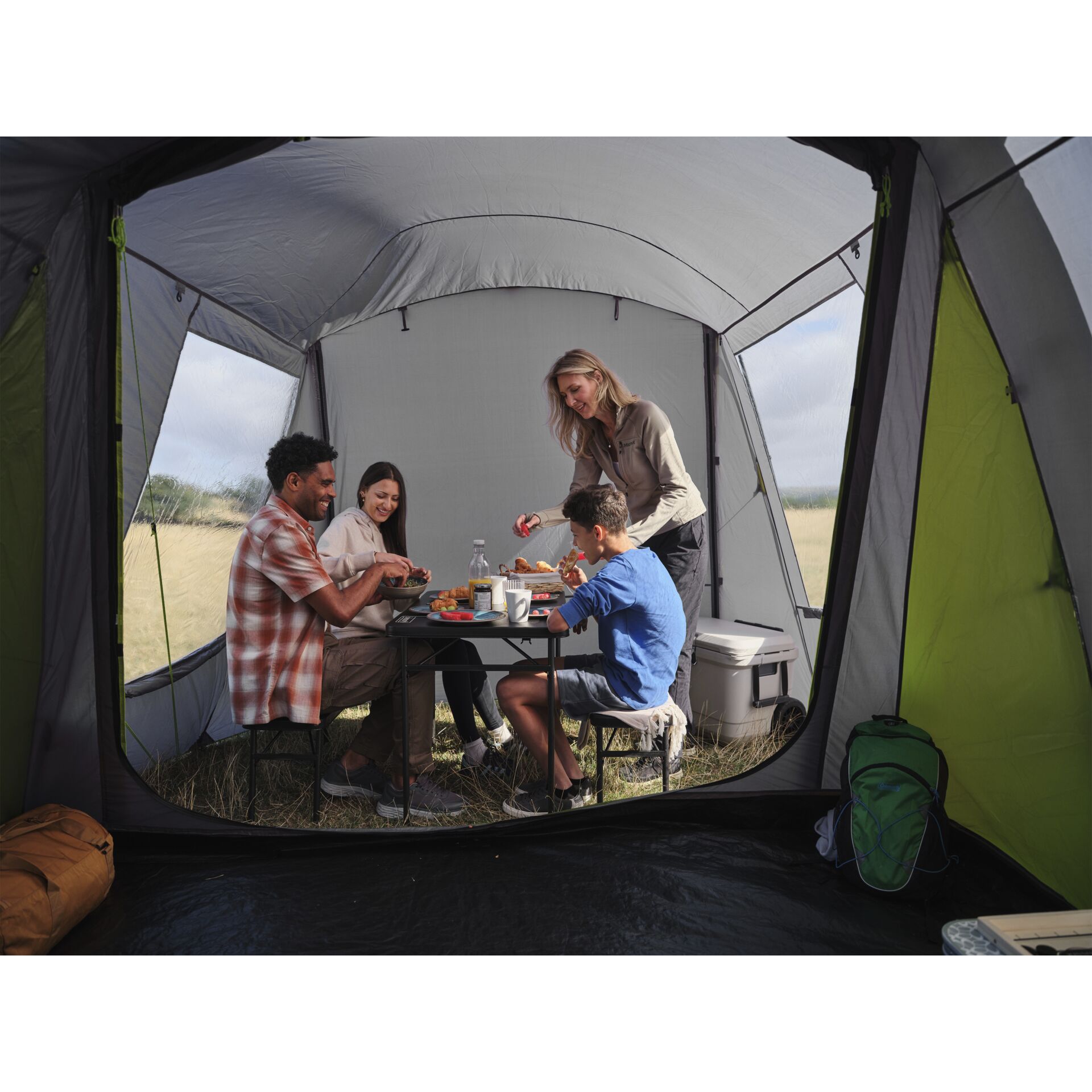 Draußen, Unterschlupf, Zelt, Campen, Person