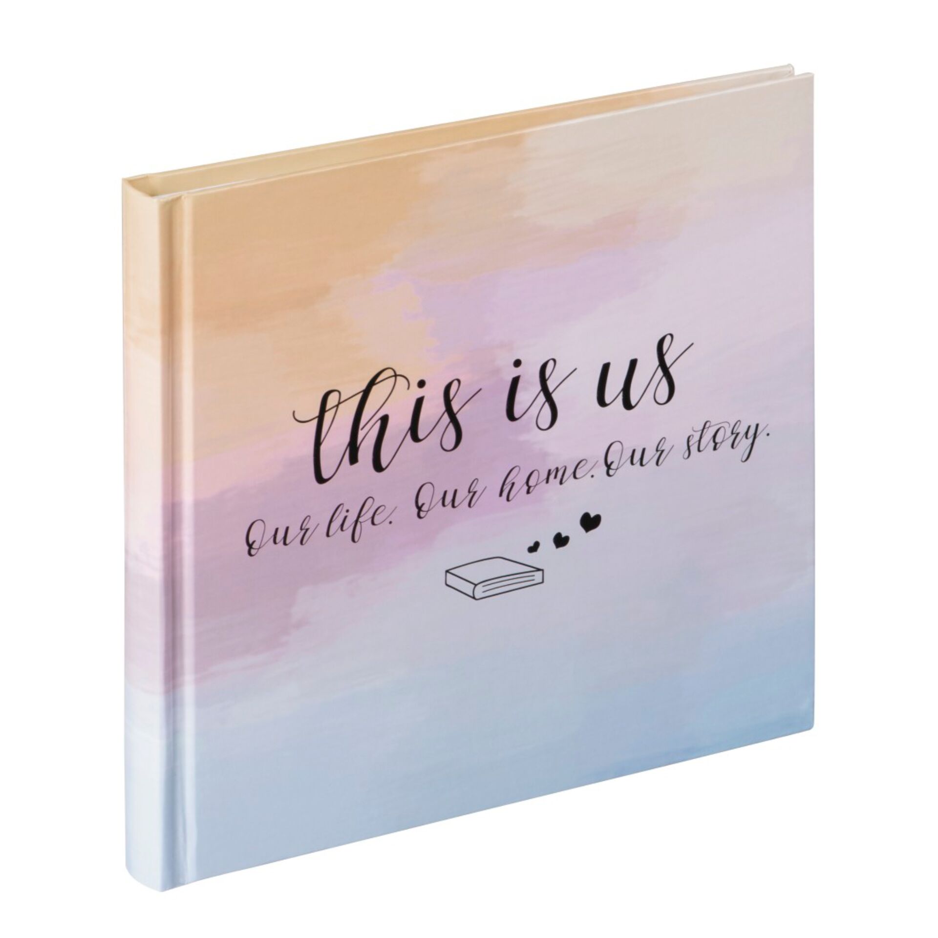 Fotoalbum, Weiches Cover, Pastell-Verlauf, This is us, Buchsymbol