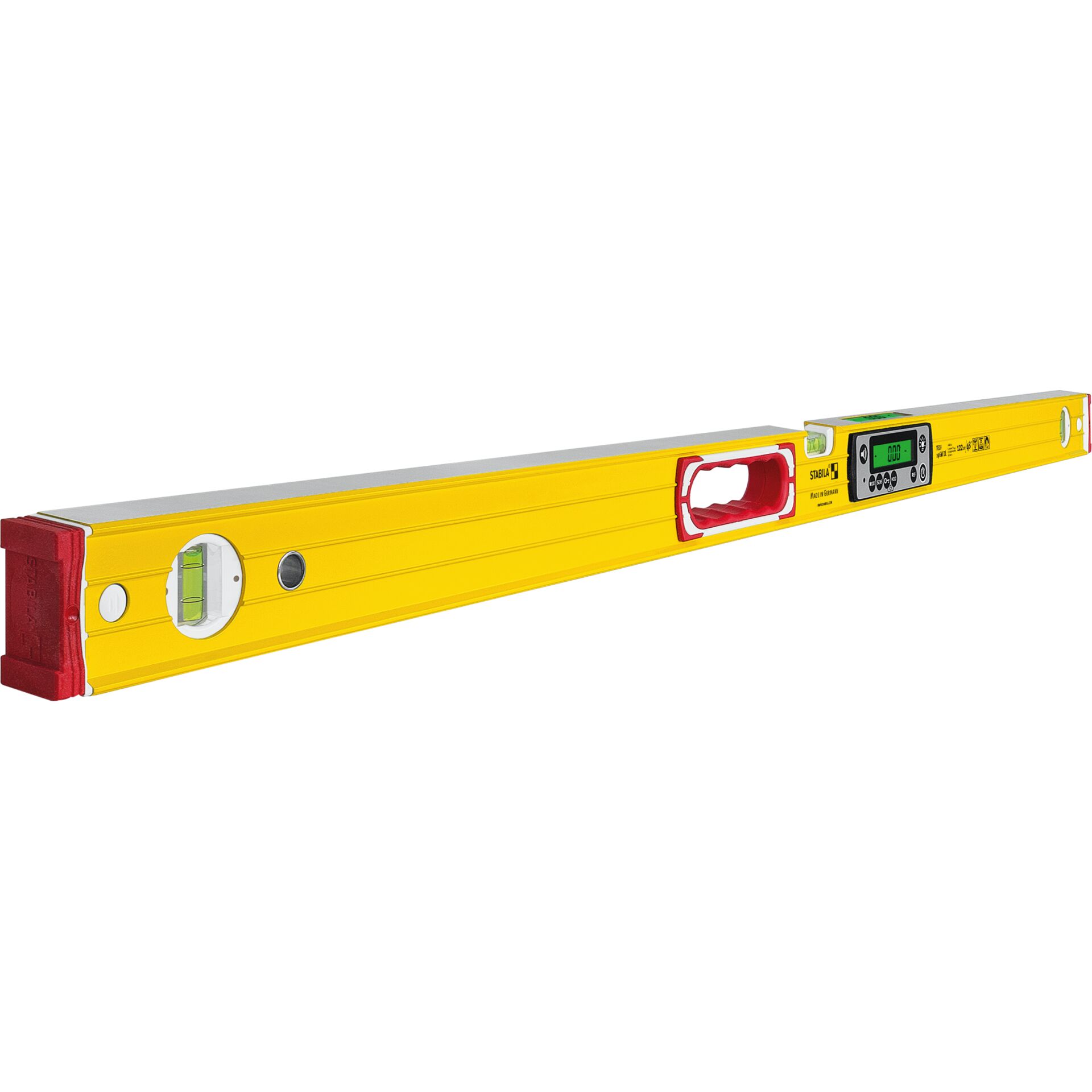 Digitale Wasserwaage, Aluminium, Gelb, Libellen, LCD-Display