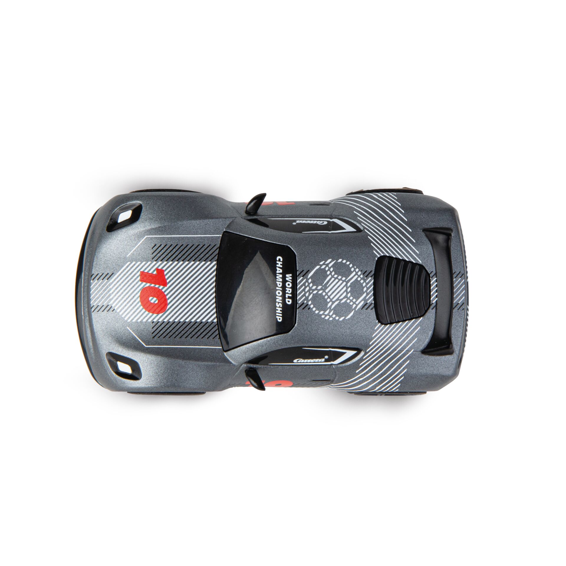  RC car, metallgrau, 6V, Draufsicht, Sportdesign