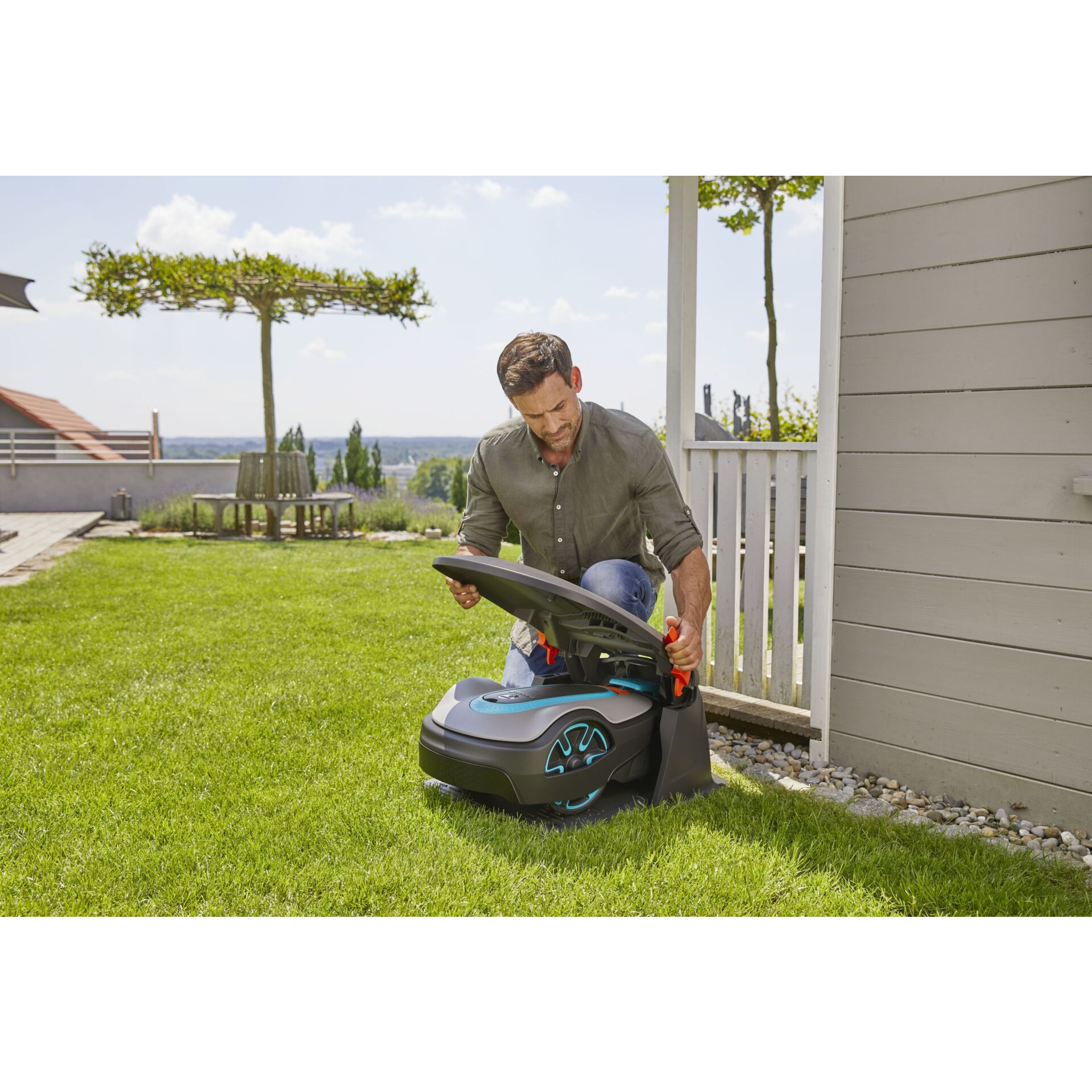 Gras, Rasen, Erwachsener, Mann, Person