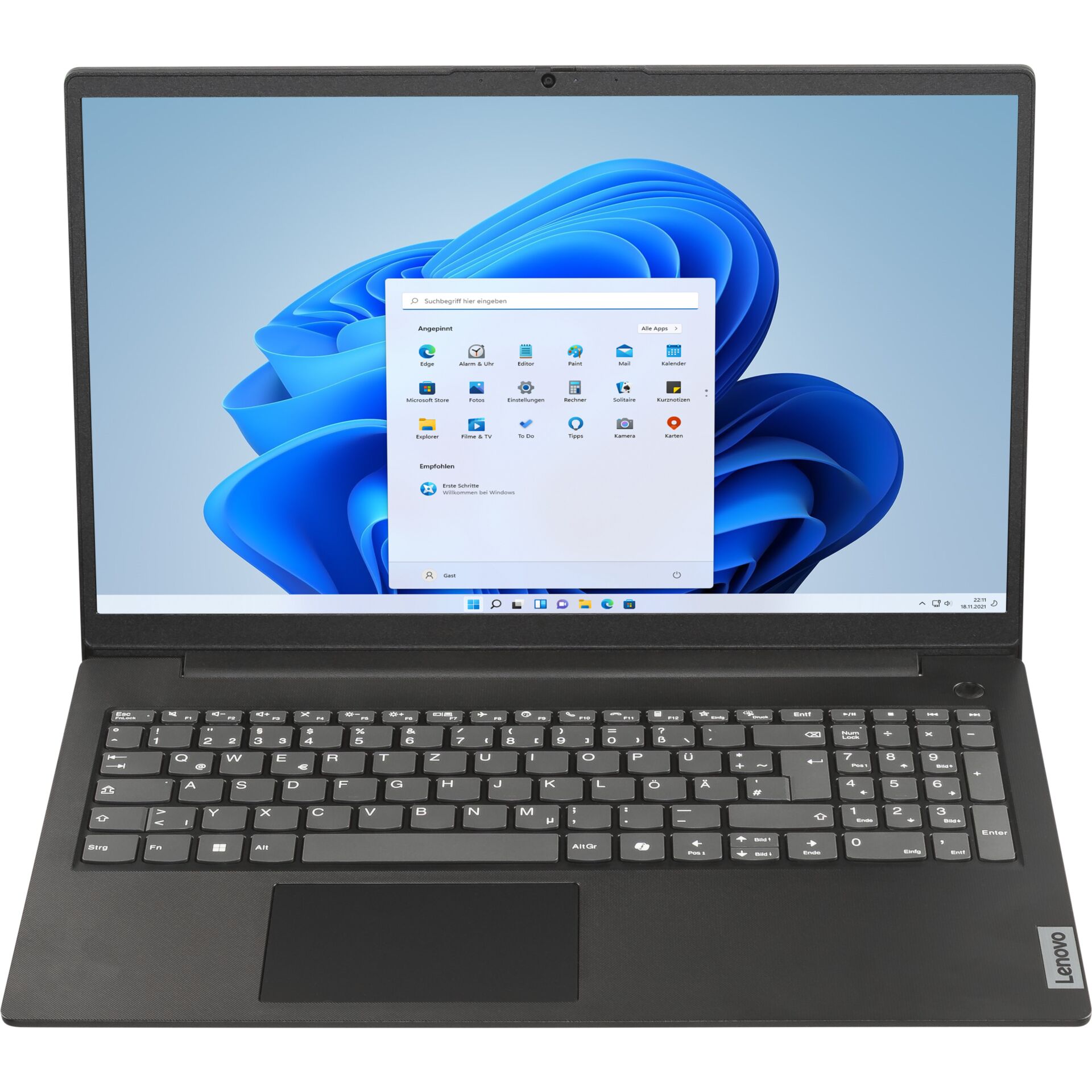 Laptop, Notebook, Windows Laptop, Schwarz, Tastatur