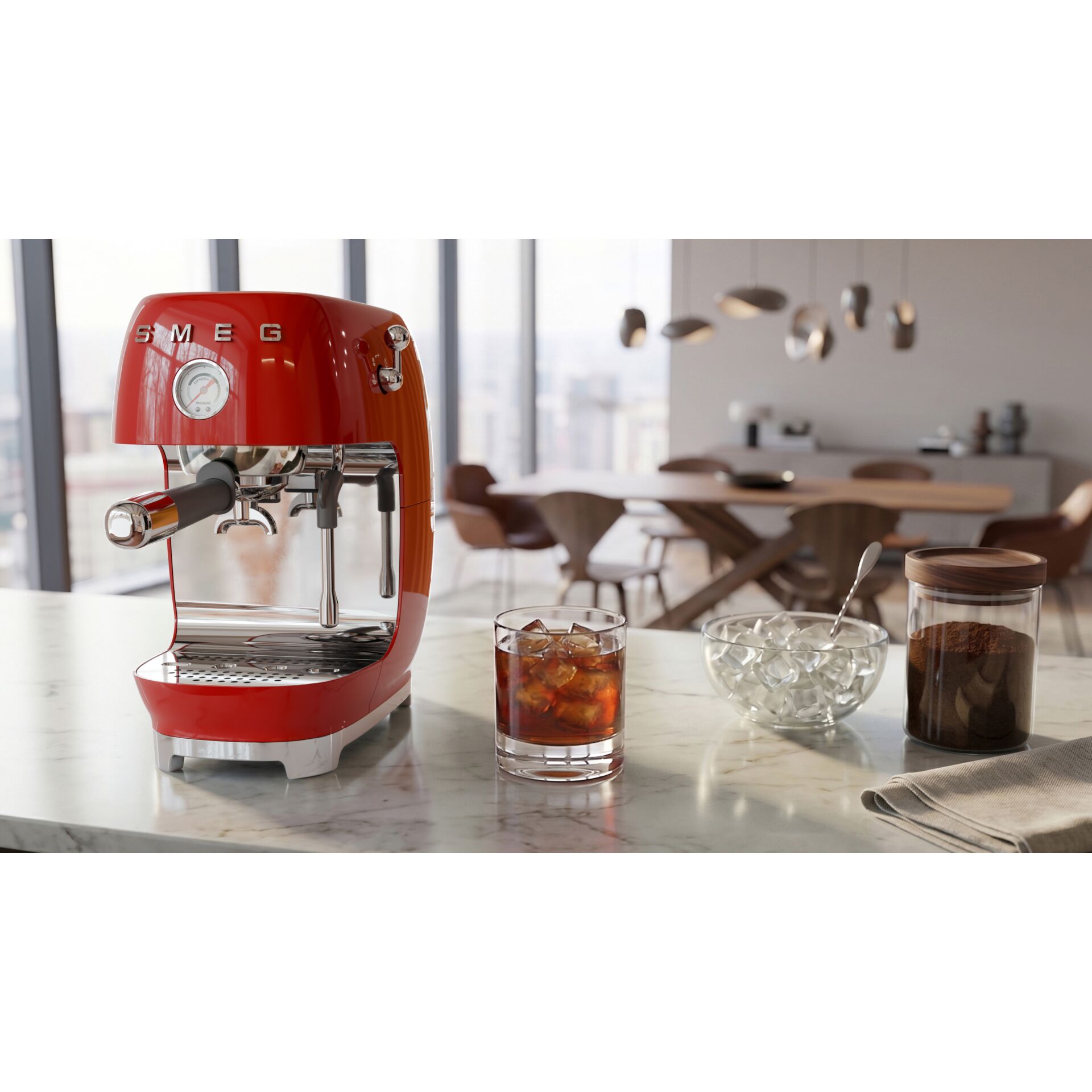 Espressomaschine, Rot, Küche, Kaffeemaschine, Siebkolben?