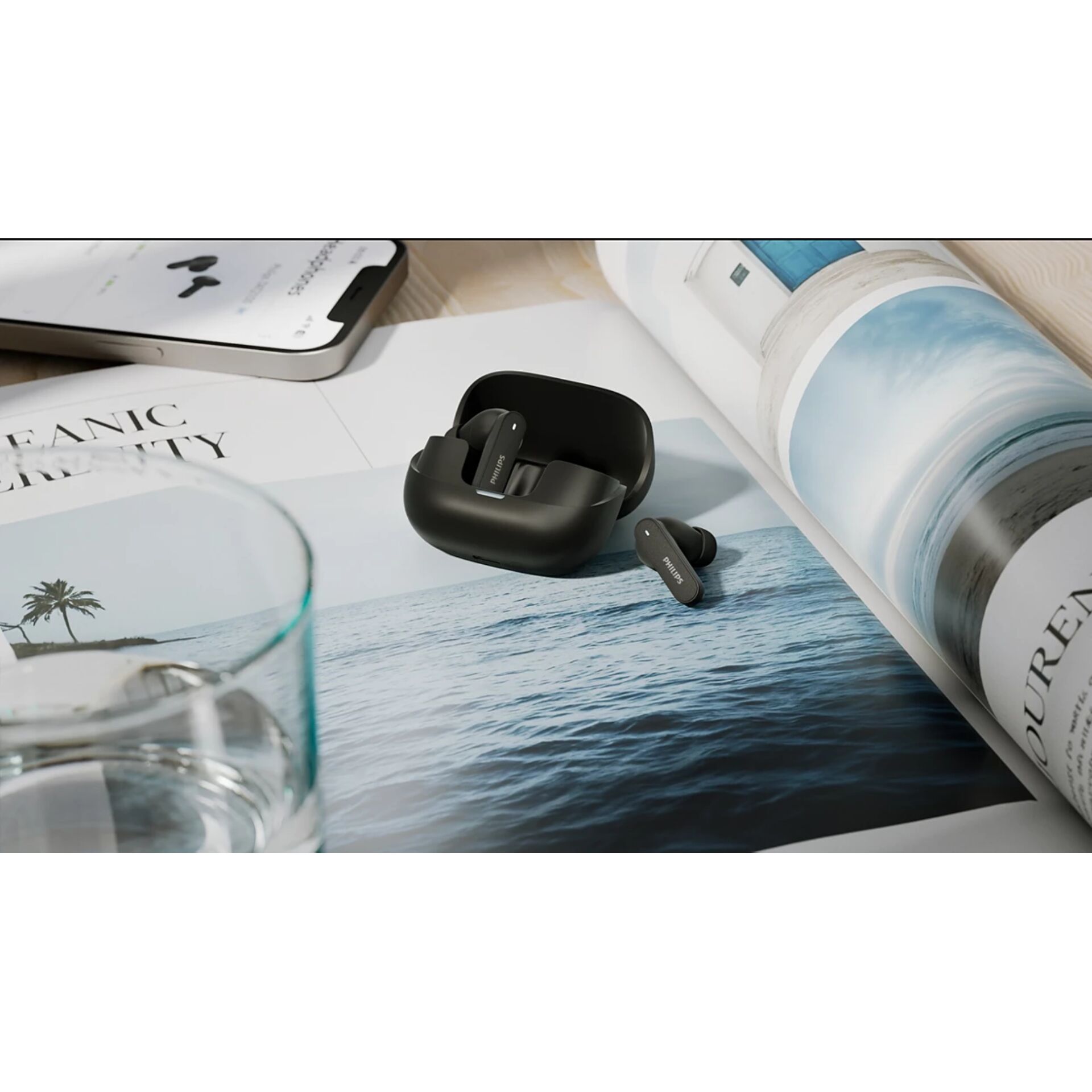Kopfhörer, In-Ear, Bluetooth, Ladecase, Schwarz