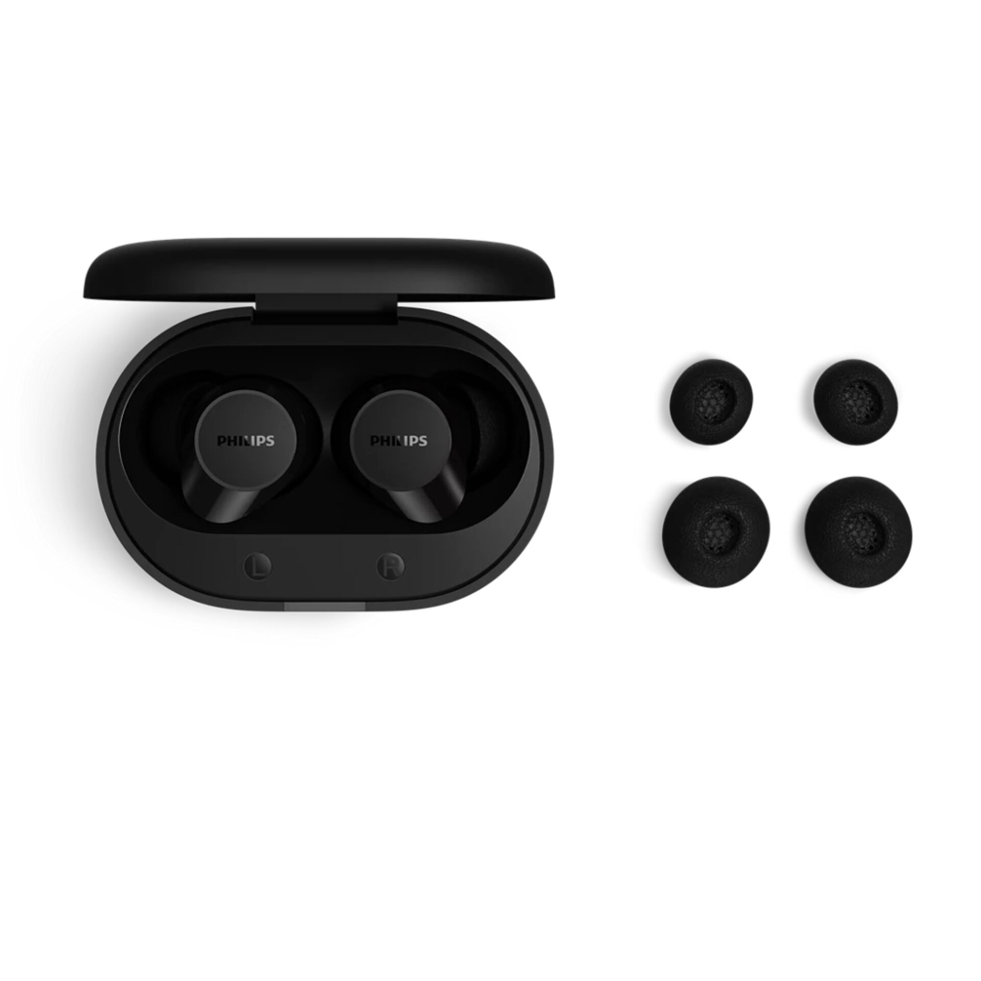 In-Ear Kopfhörer, True Wireless, Schwarz, Lautsprecher, Case