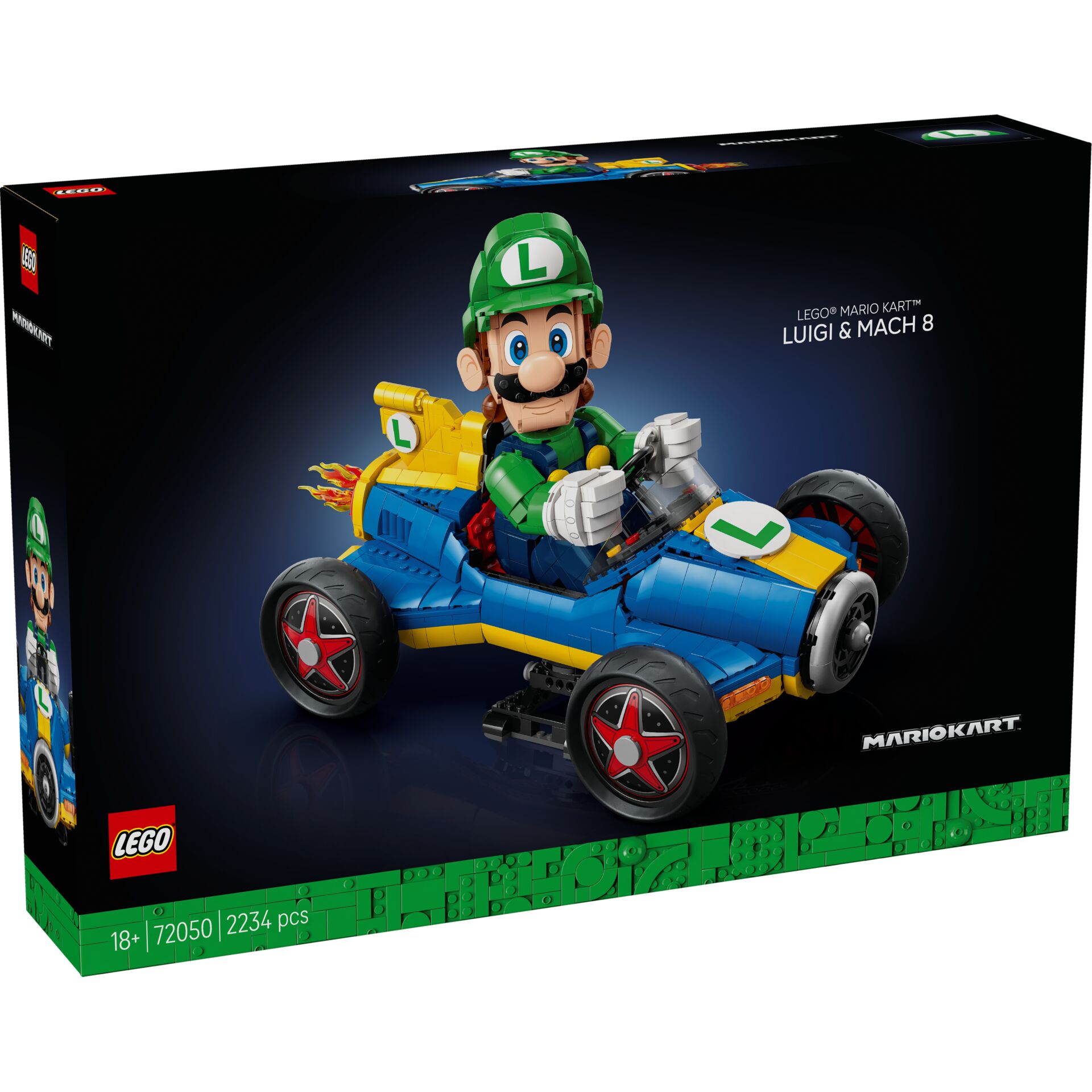 Lego, Kart, Mario, 4-rad, Grün