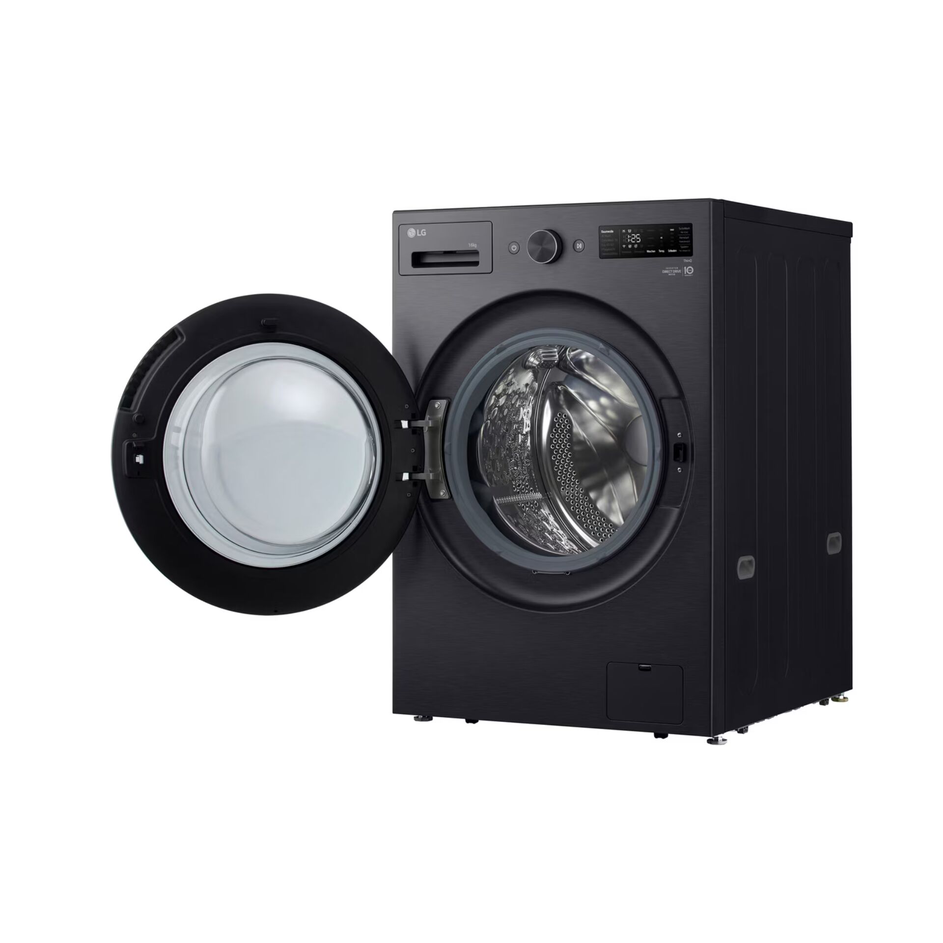 Waschmaschine, Frontlader, Anthrazit, Bullauge, Digitaldisplay
