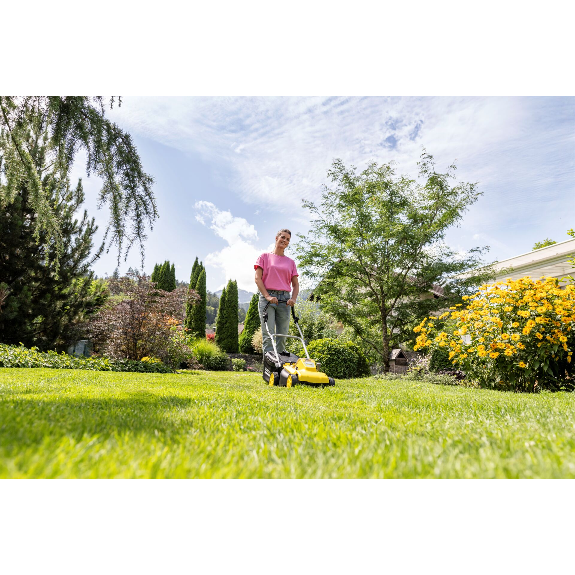 Gras, Rasen, Gerät, Rasenmäher, Rasen mähen