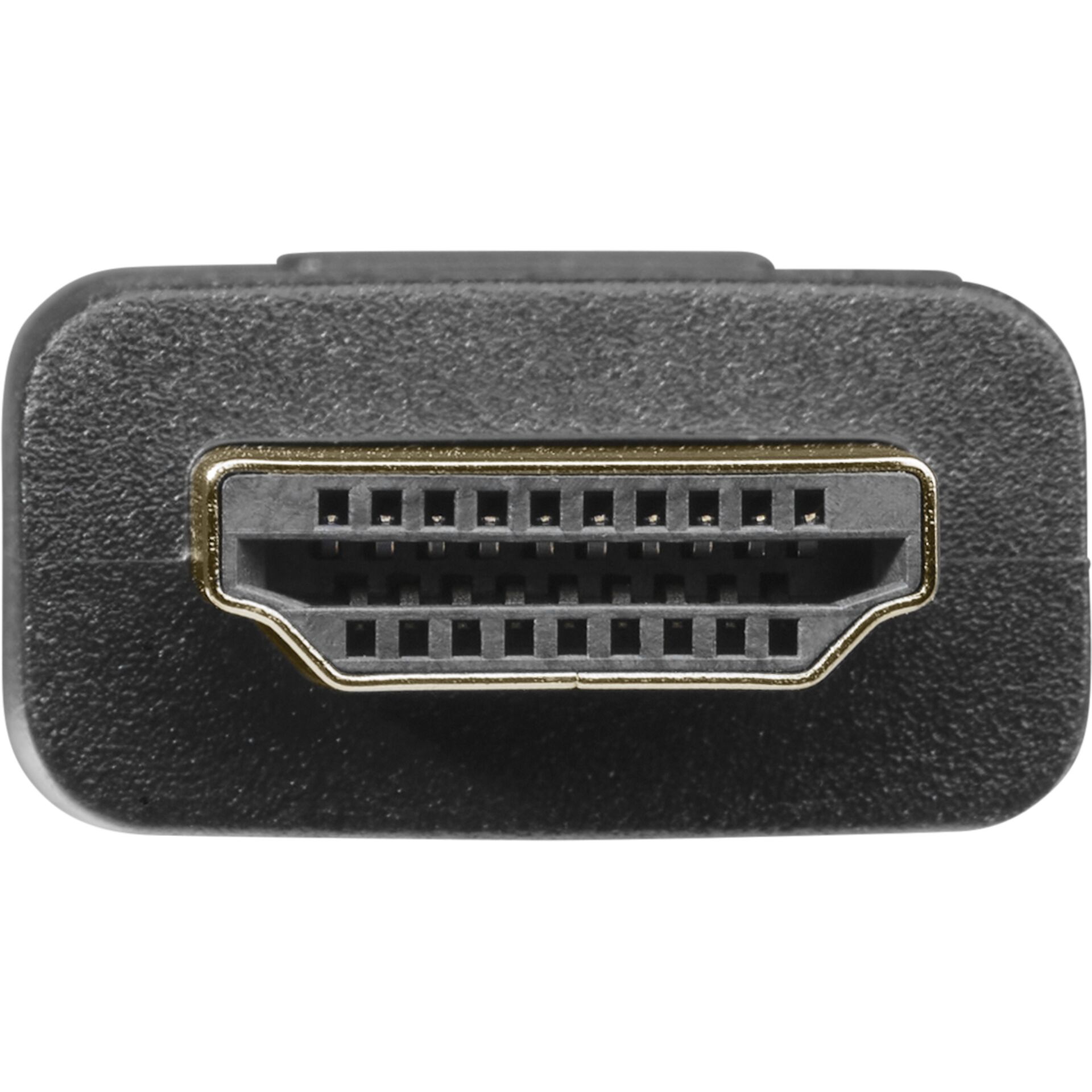 HDMI-Stecker, DVI-ähnlich, Adapter, goldene Ummantelung, schwarzes Gehäuse