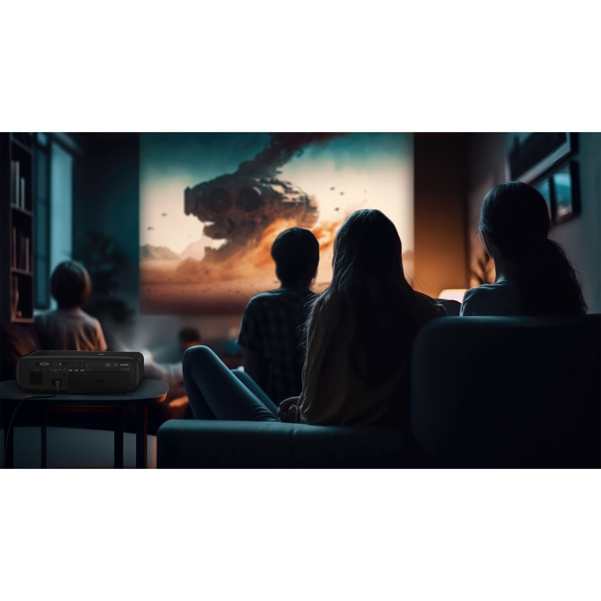 Projektor, Heimkino, Wohnzimmer, Bildschirm, Projektor