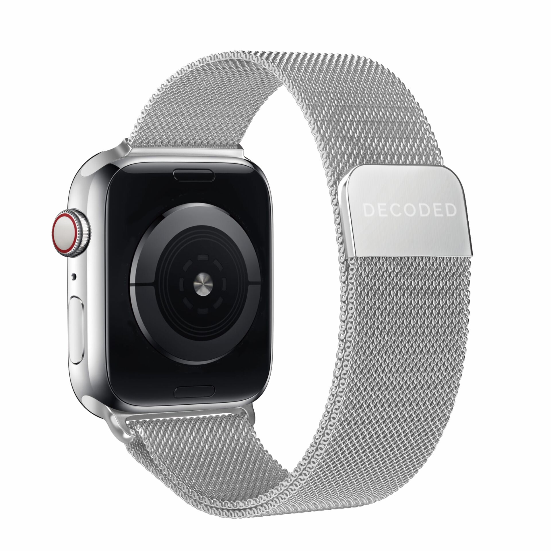 Smartwatch, Metal mesh band, Silber, Herzfrequenzsensor, Drahtlose Aufladung
