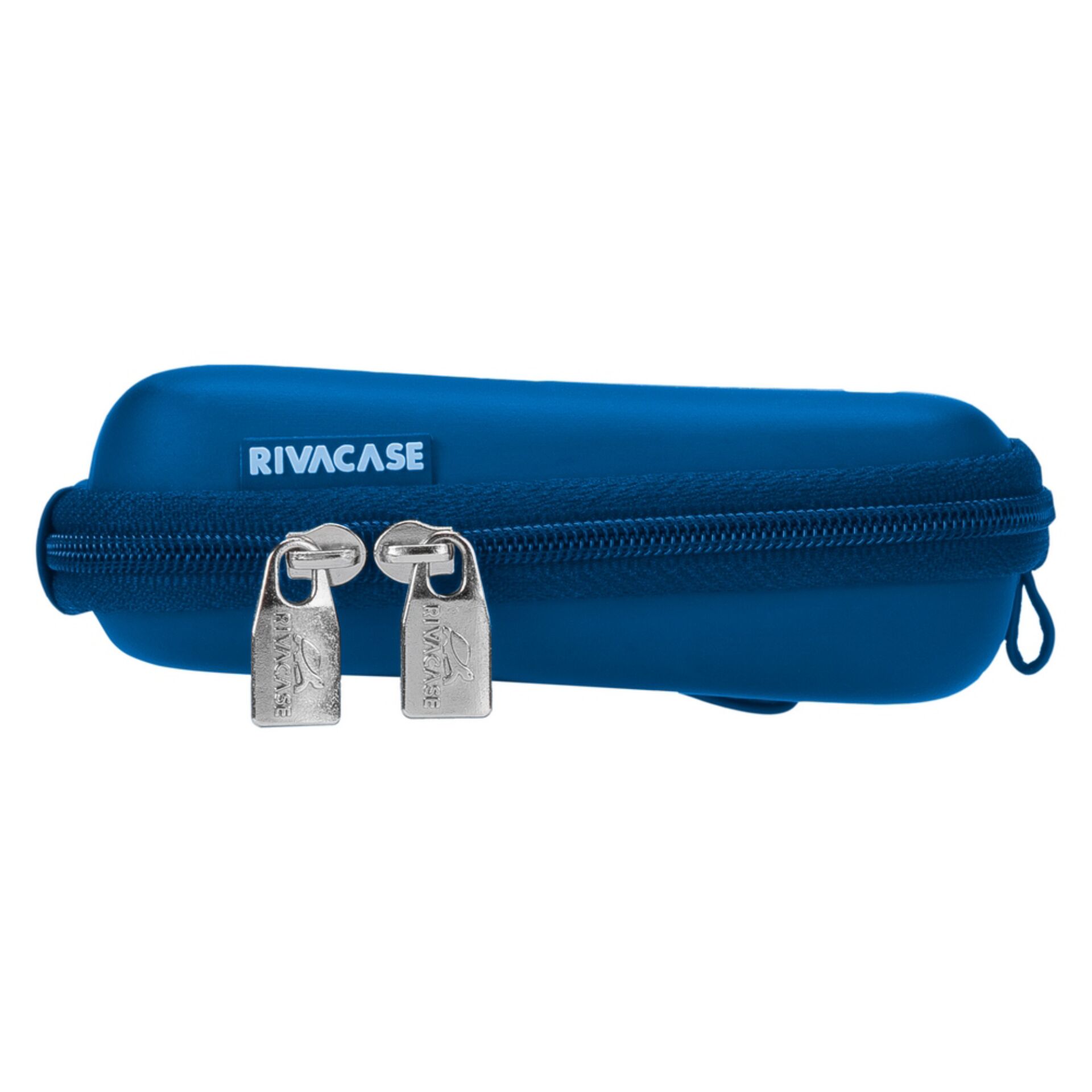 Hartschalenetui, Reißverschluss, Doppelter Zipper, Blau, Kompakt