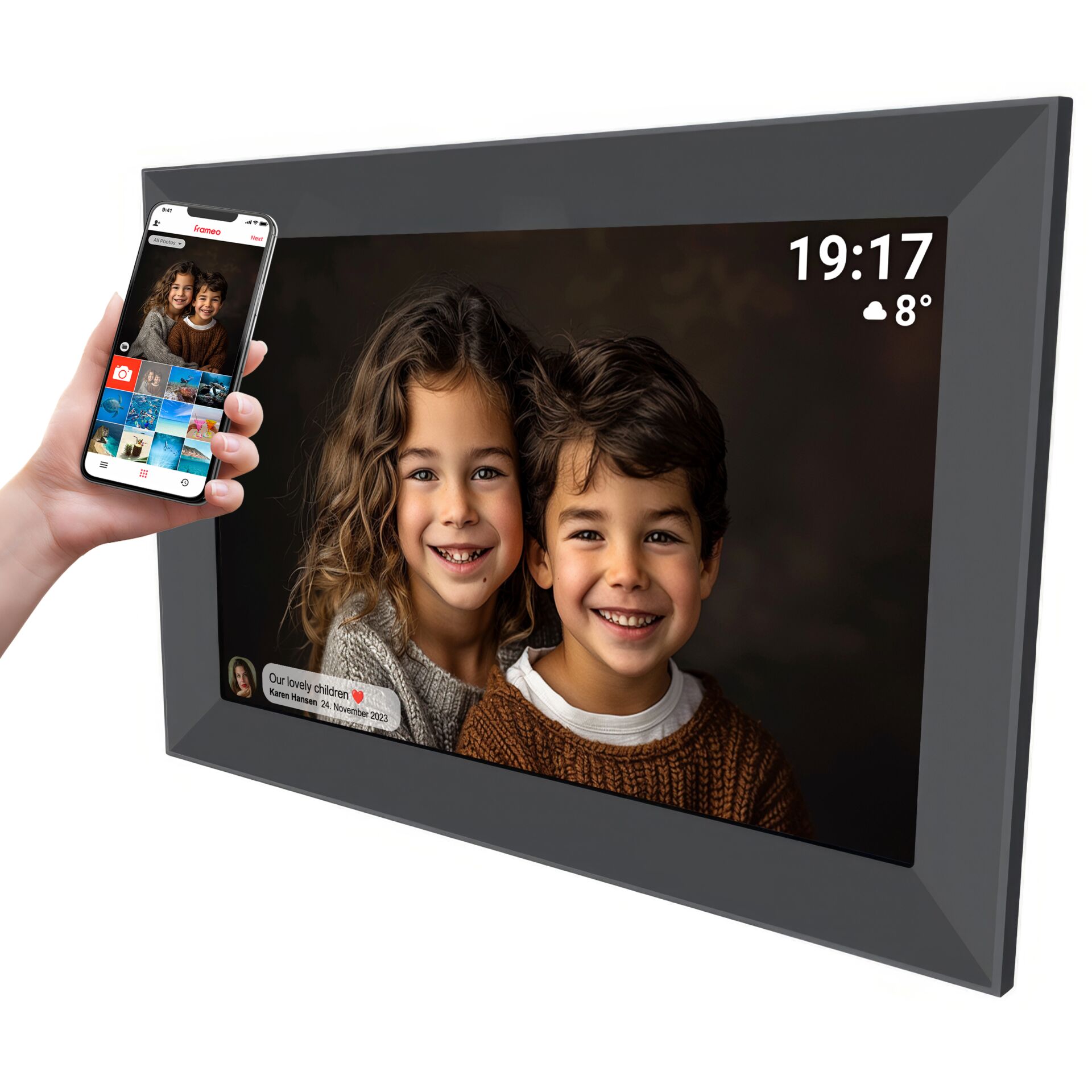 Collage, Person, Handy, Gesicht, Überwachen