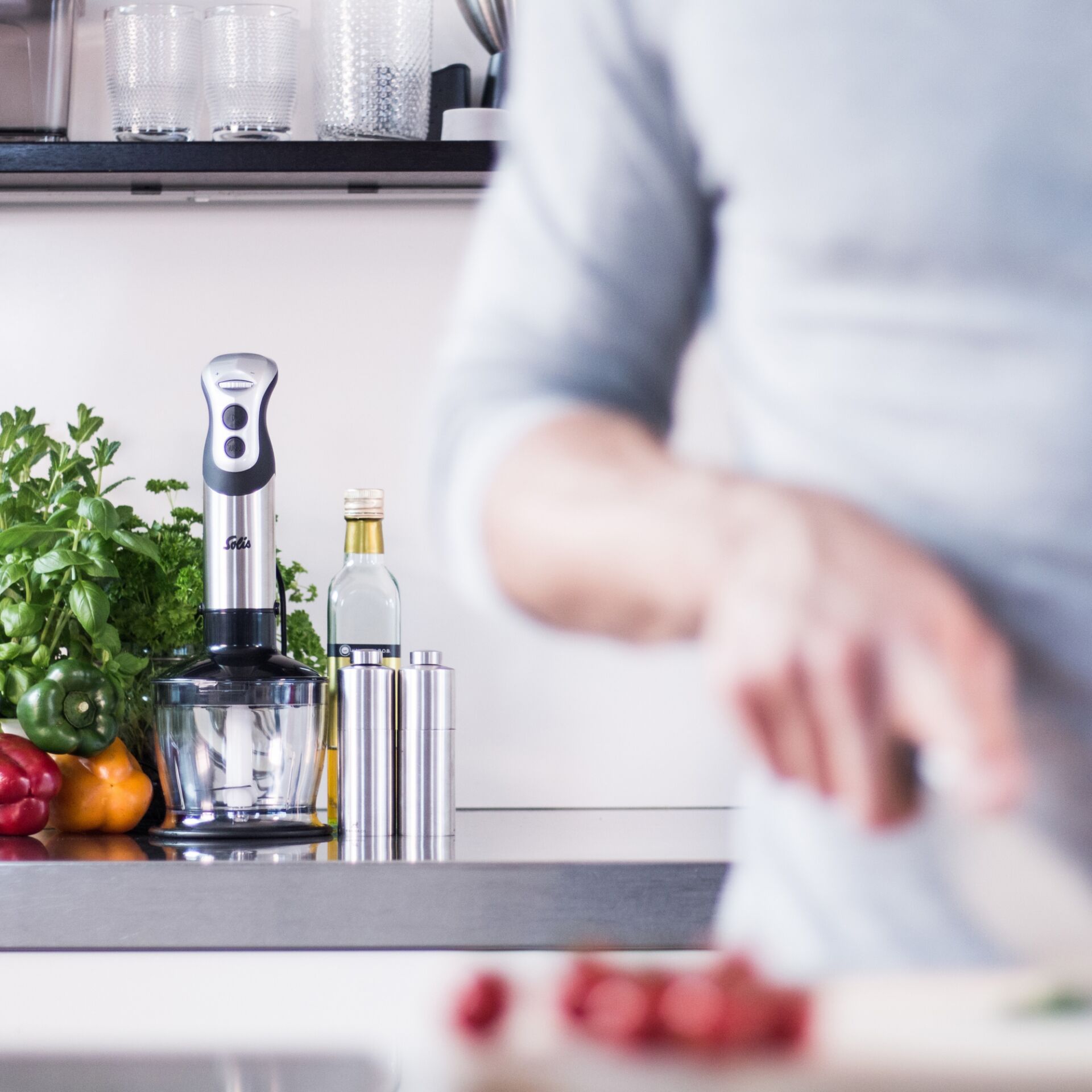 Kochen, Zutaten mischen, Person