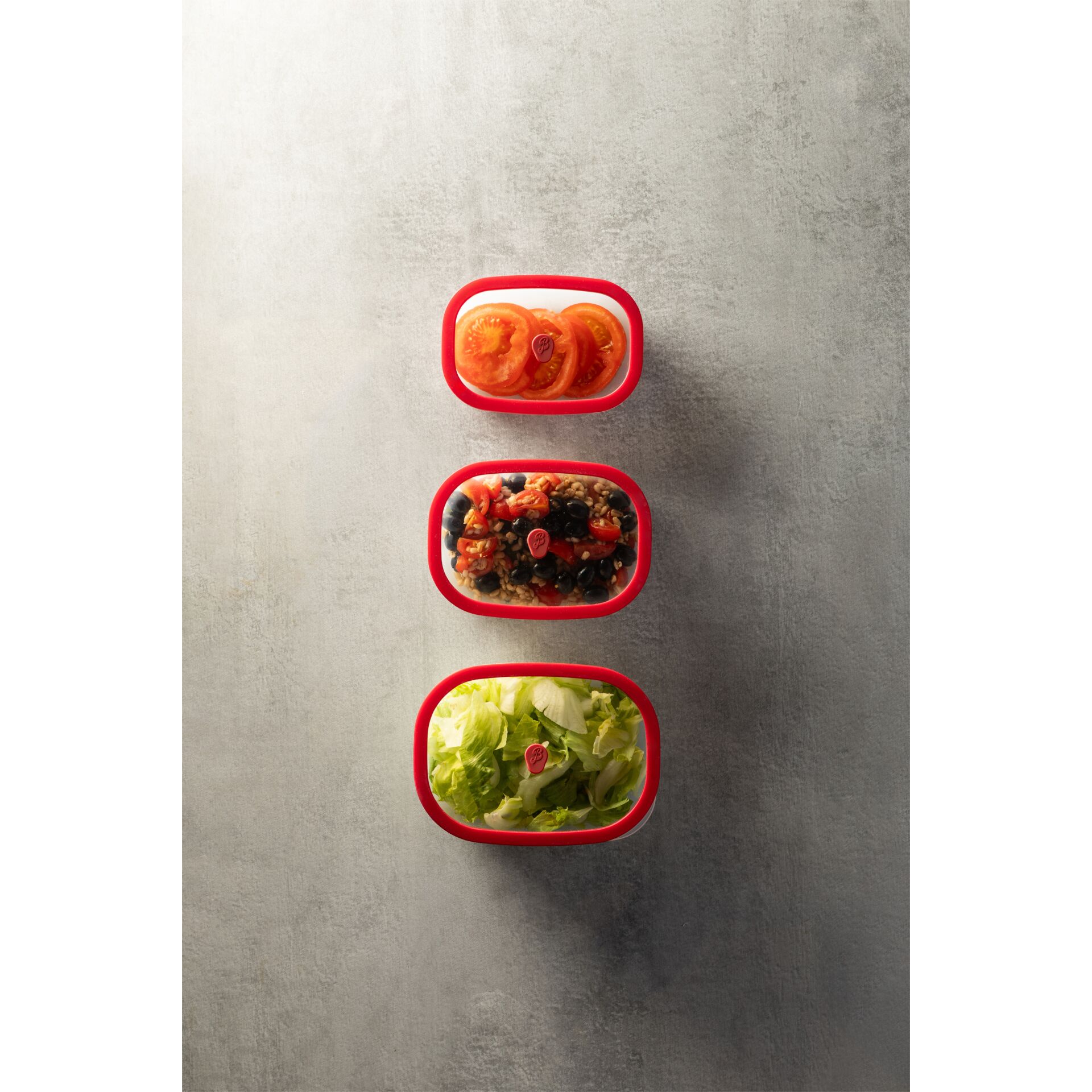 Lunchbox, Tomate, Reis, Salat, Mealprep