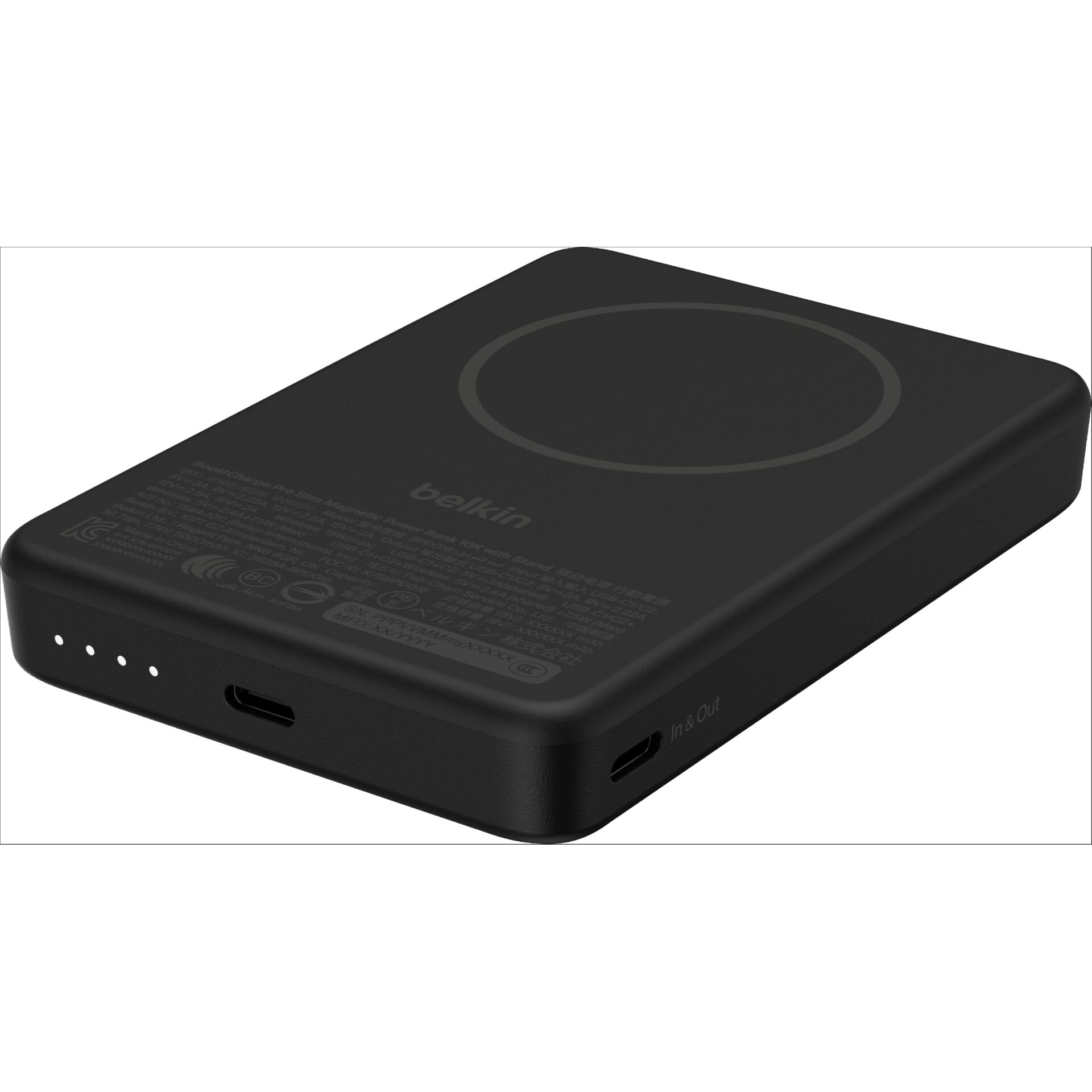 Induktionsladegerät, Powerbank, Kabelloses Ladegerät, Qi-Ladegerät, USB-C Port