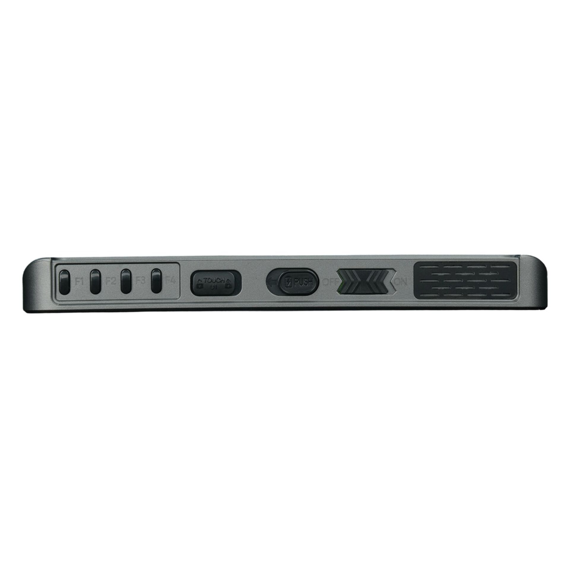 Stereo-Verstärker Front, Bedienelemente, Netzschalter, Bedienknöpfe, Metallgehäuse