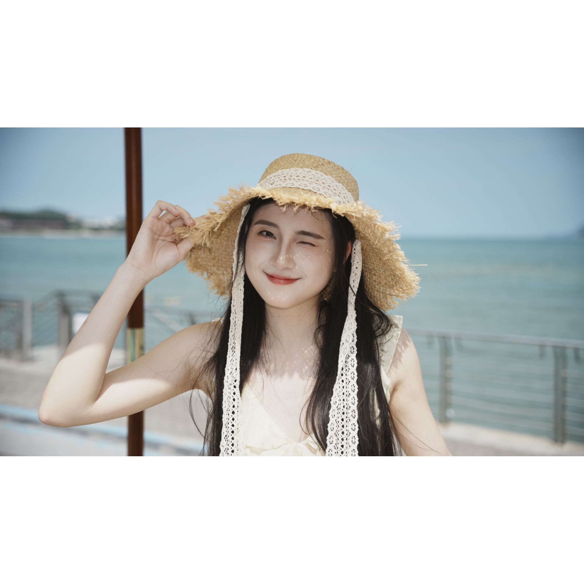 Hut, Strandkleidung, Sonnenhut, Person, Portrait, Hut, Strandkleidung, Sonnenhut, Person, Portrait