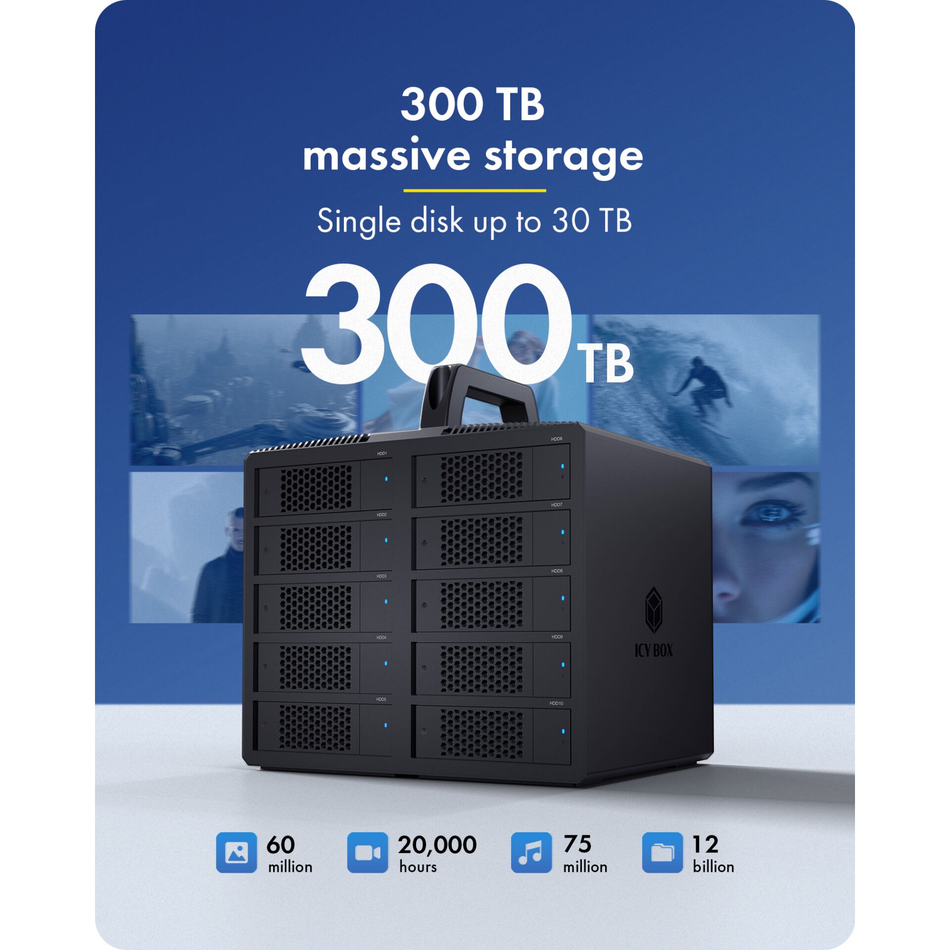 Speicher, Server, Rackmount, Schwarz, 30 TB