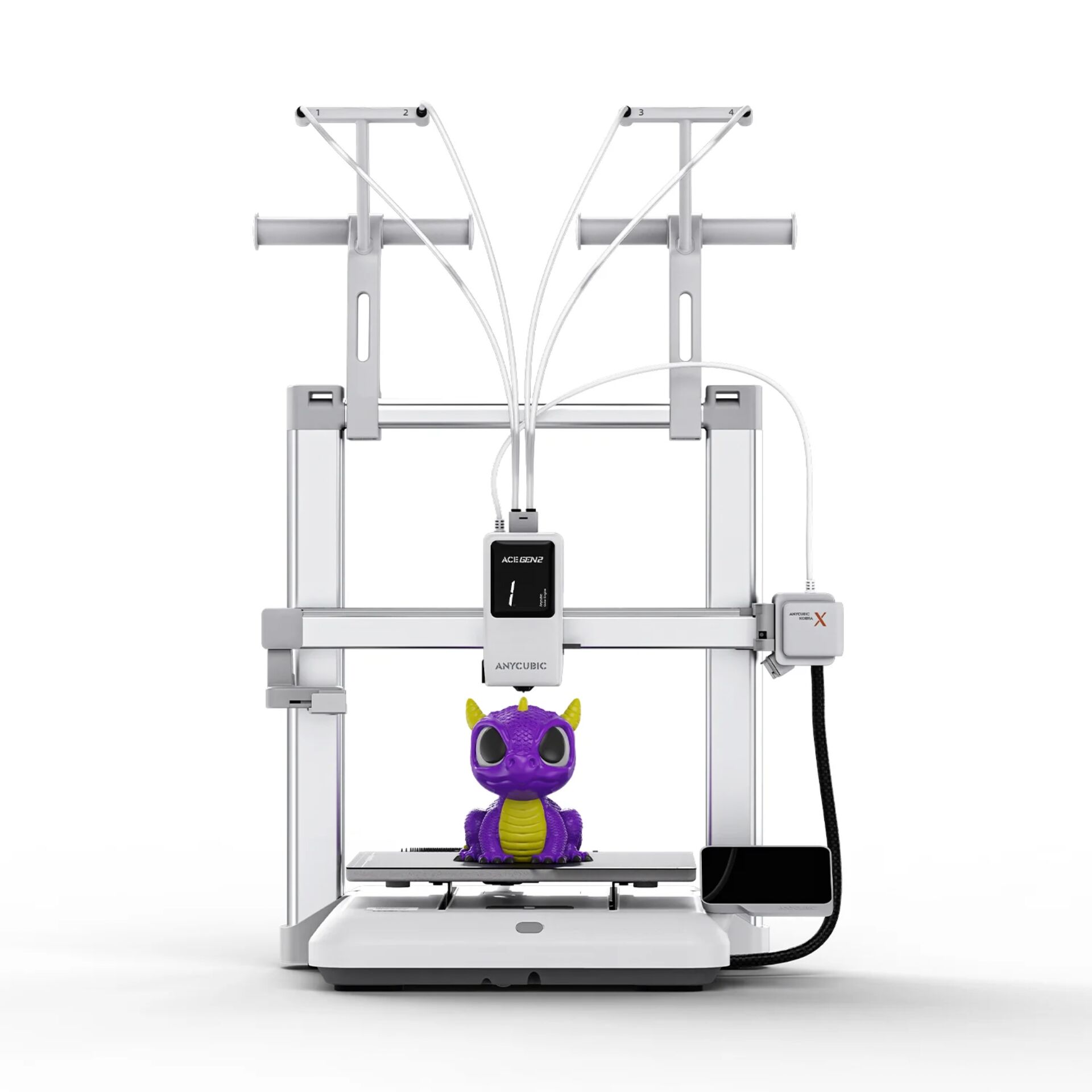 3D-Drucker, FDM-Drucker, Druckplattform, Filament-Halter, Kunststofffigur