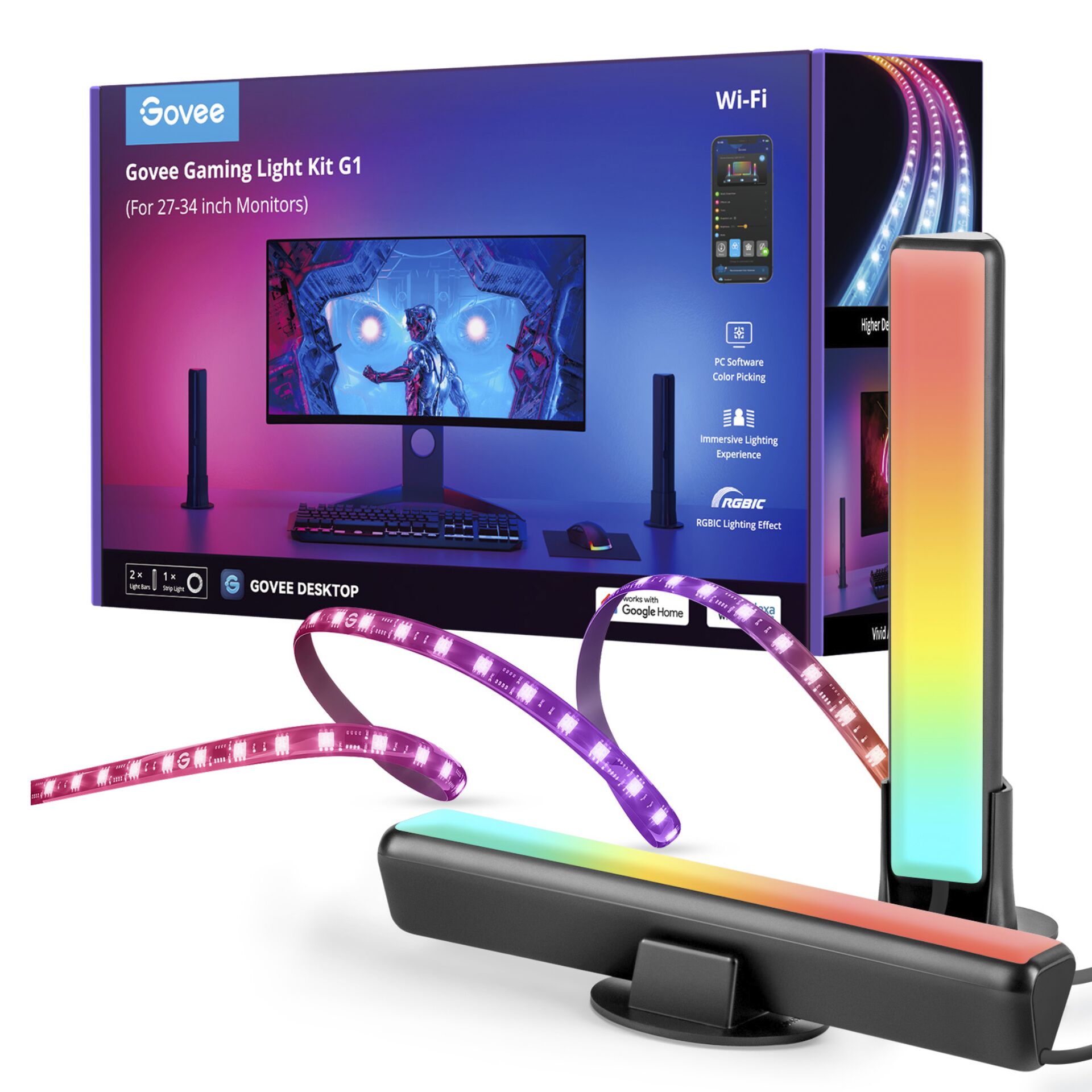 Govee PC Monitor Pro Kit for 27 Zoll -34 Zoll Monitor Computerausrüstung, Überwachen, Bildschirm, FERNSEHER