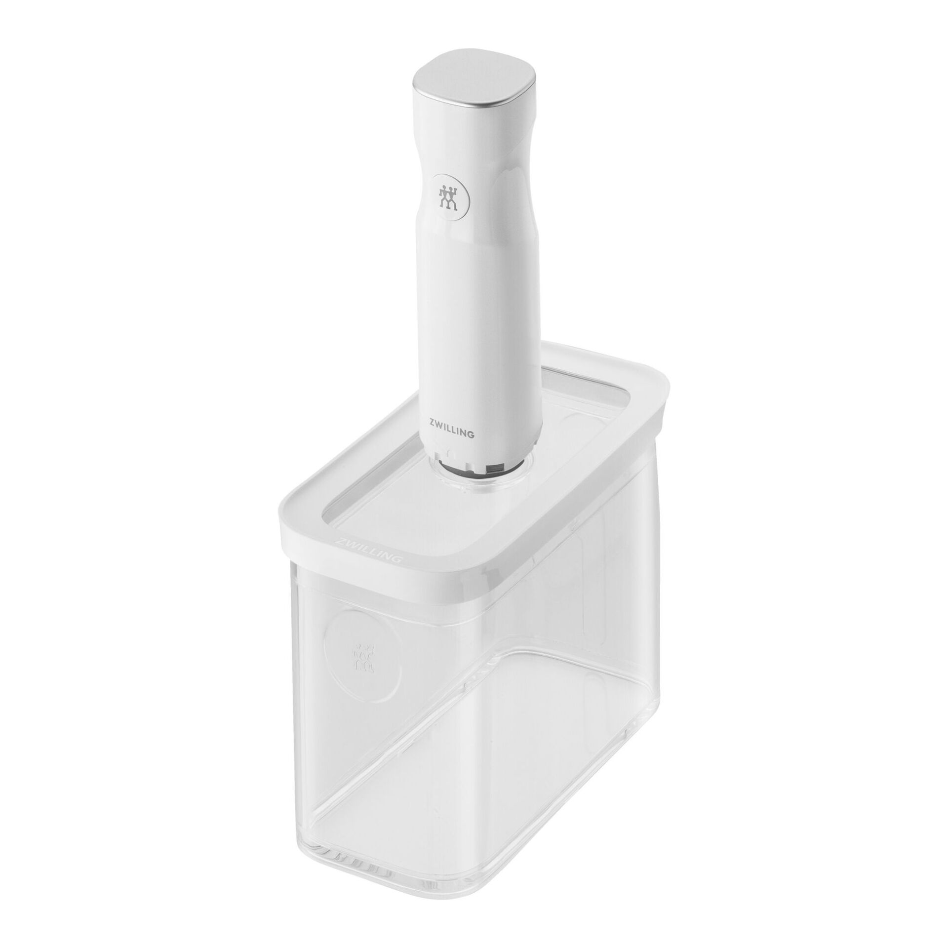 Sous-vide-Stick, Wasserbadbehälter, weiß, transparenter Kunststoff