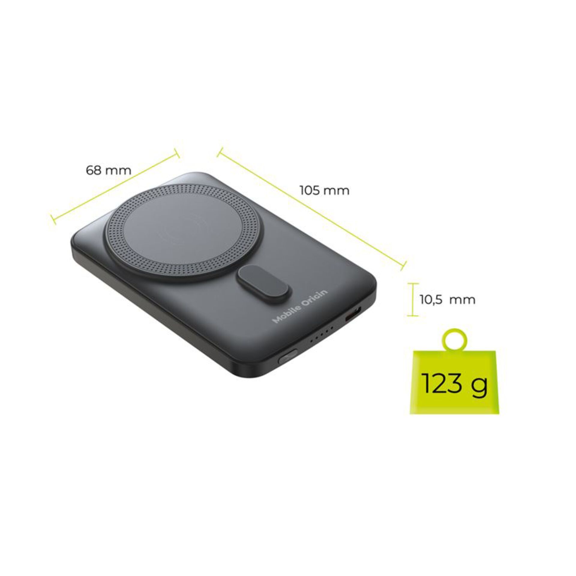 Wechsellader, Tragbares Ladegerät, Kabelloses Ladegerät, Ladestation, USB-C