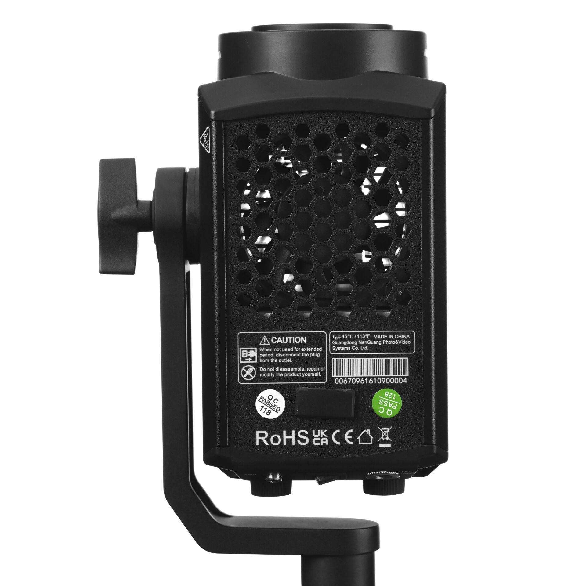 Stativ-Lampe, Lichtquelle, Kühlgitter, Verschluss, RoHS
