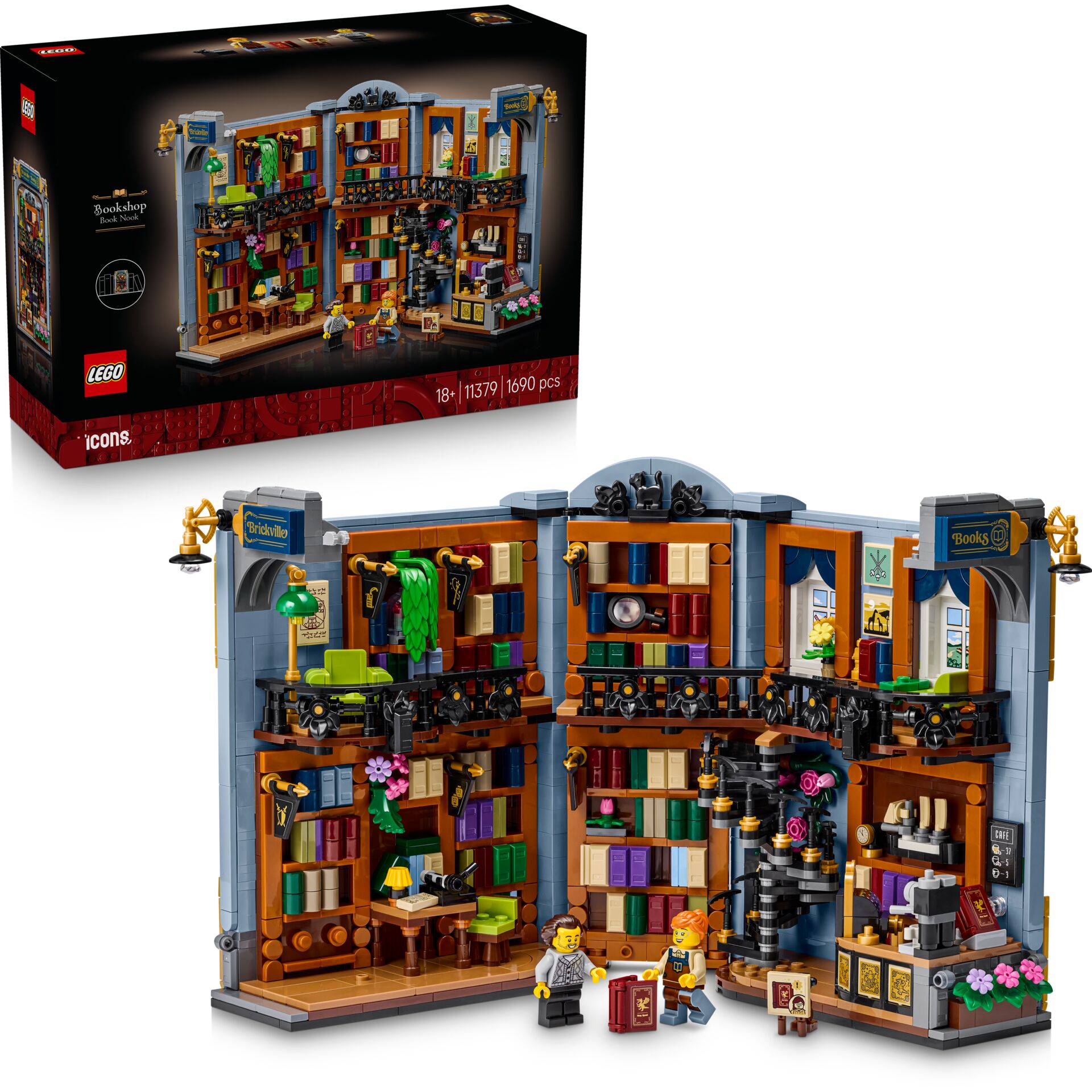 Lego, Buchhandlung, Brickville, Regal, Bibliothek