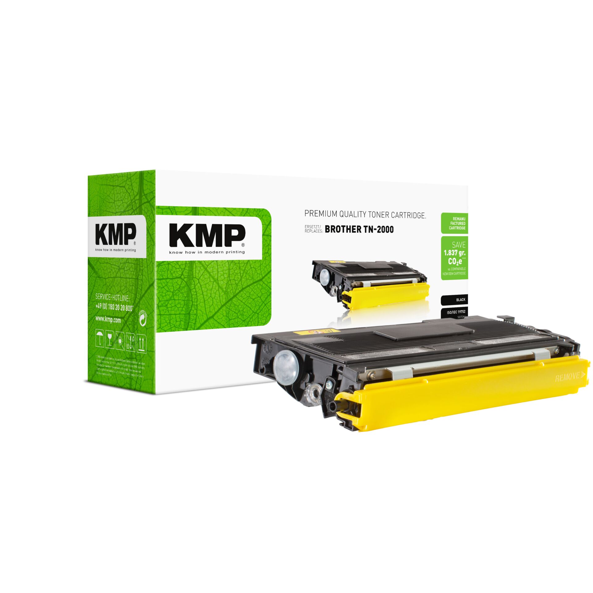Computerausrüstung, Elektronik, Hardware, Werbung, Tonerpatrone, Druckerpatrone, Schwarz, Gelbe Trommel, KMP