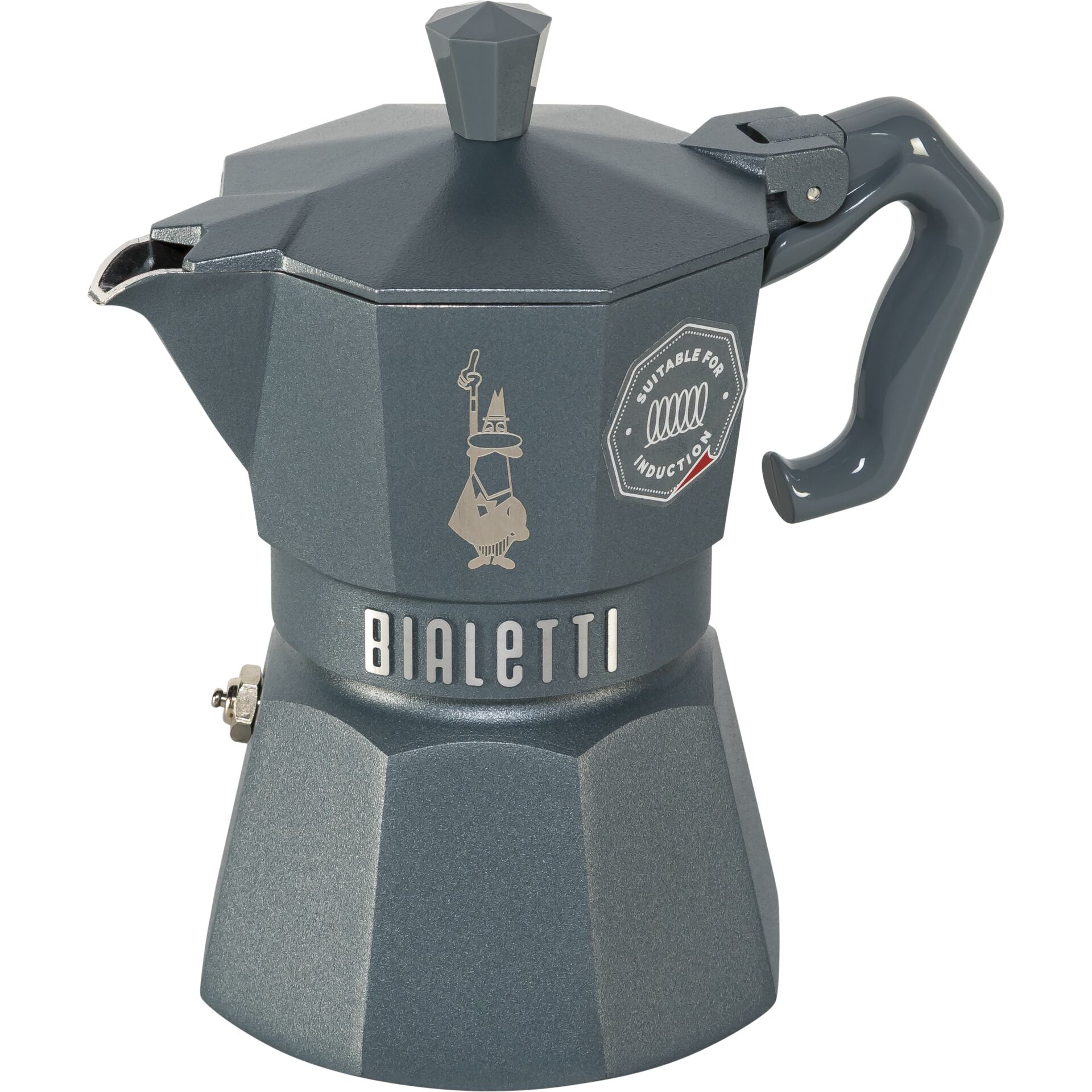 Kaffeemaschine, Espressokocher, Metall, Geometrisch, grau