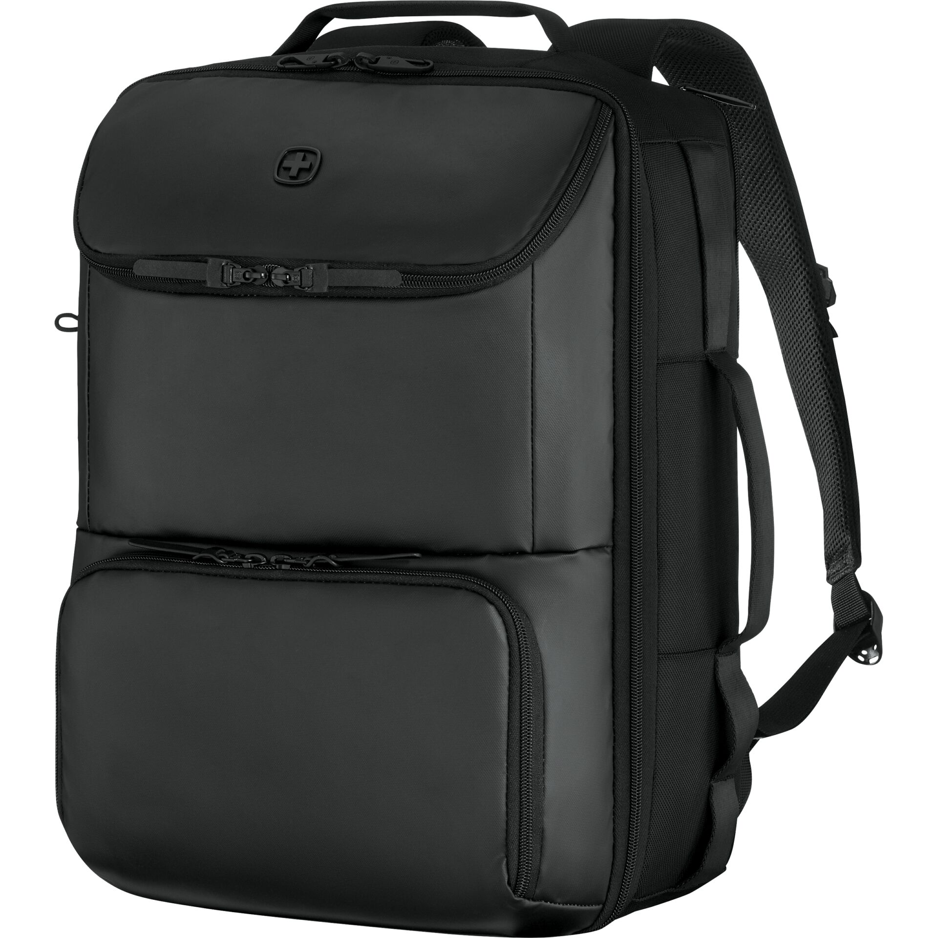 Rucksack, Schulrucksack, Hochformat, Schwarz, Fächer