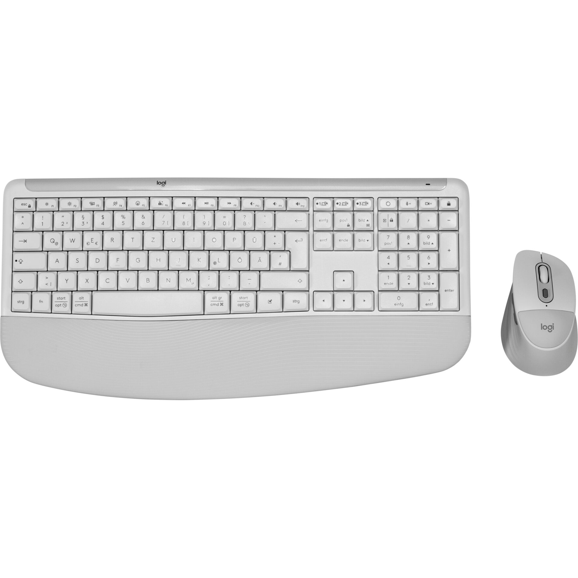 Tastatur, Schreibkeyboard, Kabelloses-Set, QWERTZ, Maus-Set