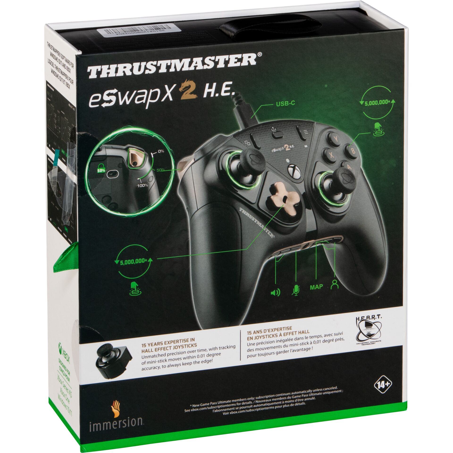 Controller, Gamepad, Wireless, USB-C, Grüne Akzente