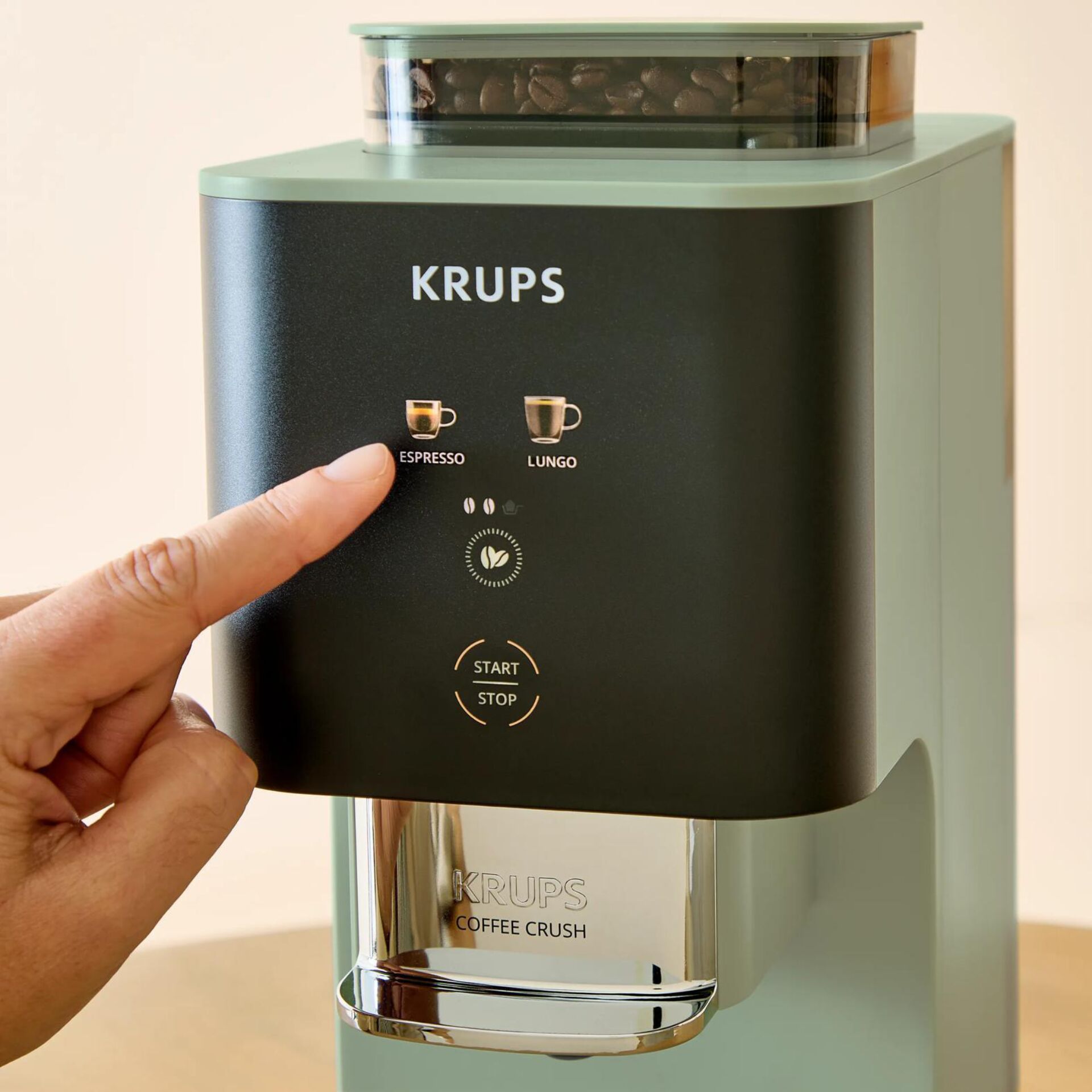 Kaffeemühle, Kaffeemaschine, Espresso, Krups, Mintgrün