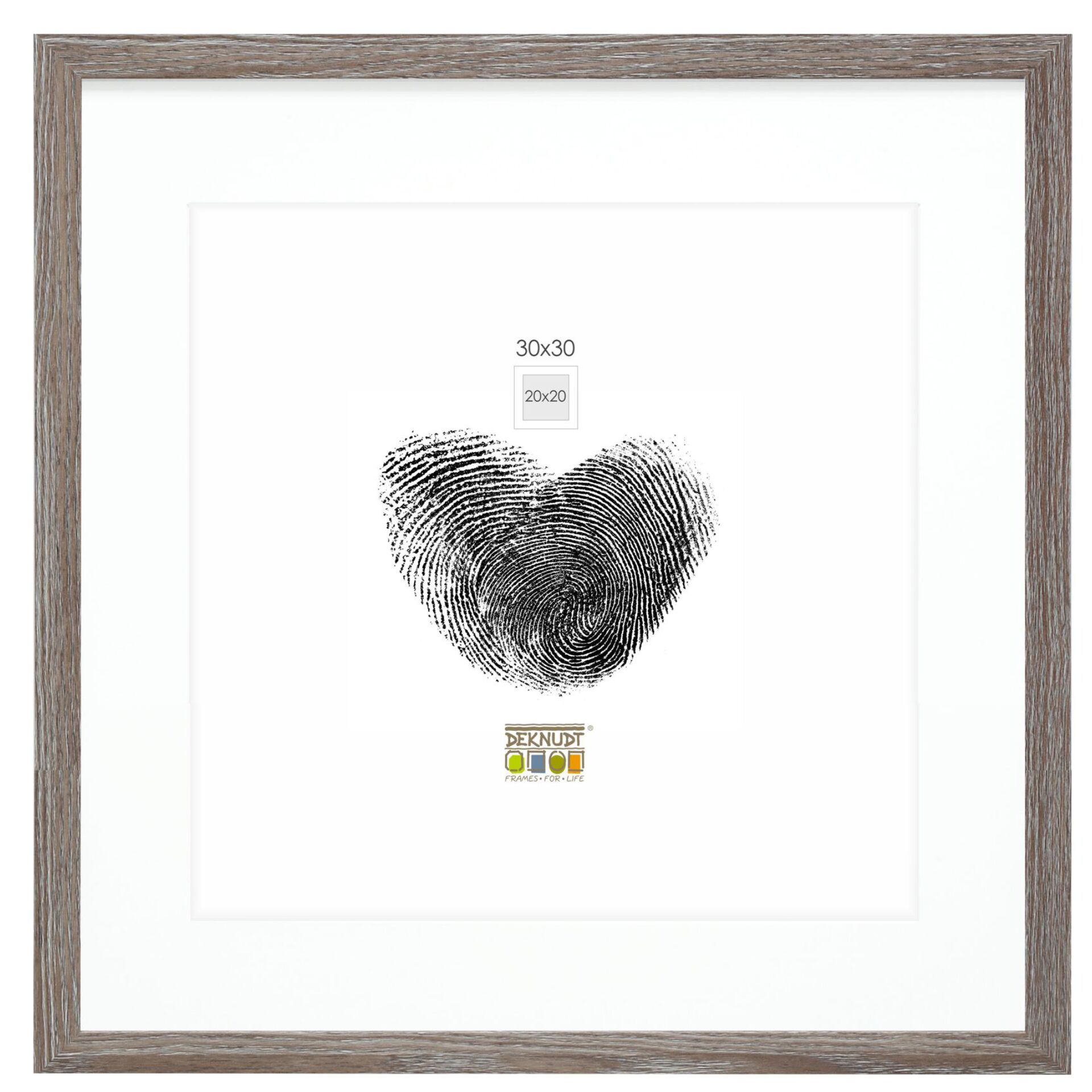 Deknudt S66KH3 P1          30x30  Holz grau mit Passepartout