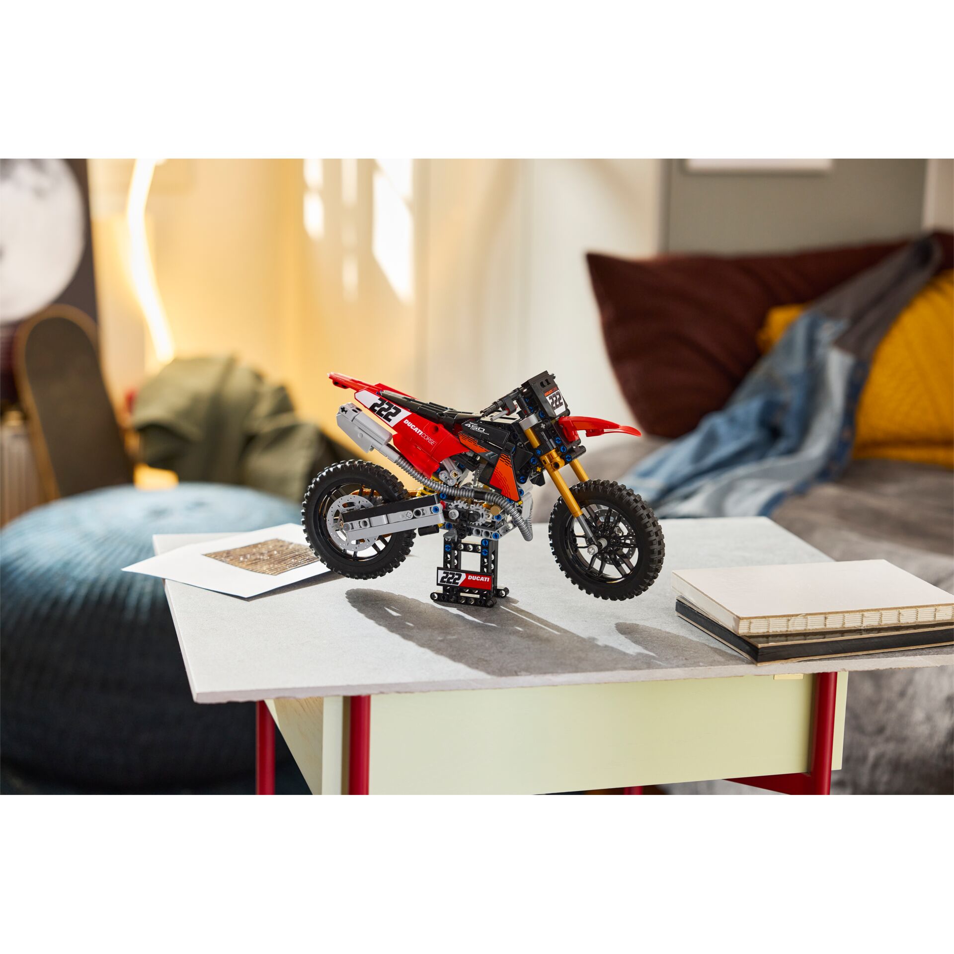 Lego motorcycle, Ducati model, RC bike, red bike, action figure vehicle