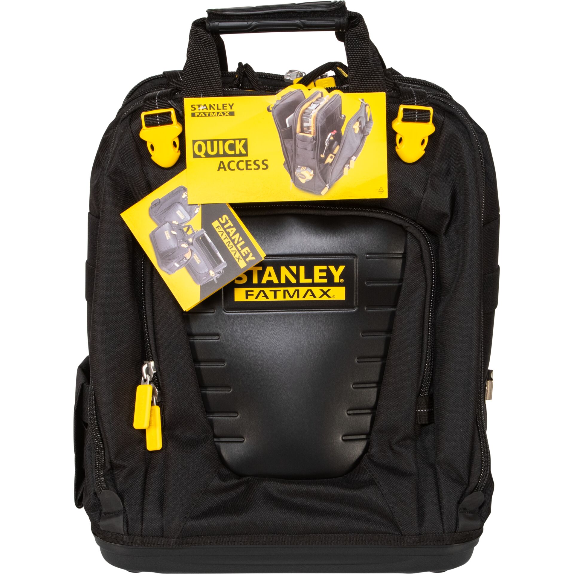 Rucksack, Schultertasche, Stanley Fatmax, Kunststoffplatte, Gelb-Schwarz