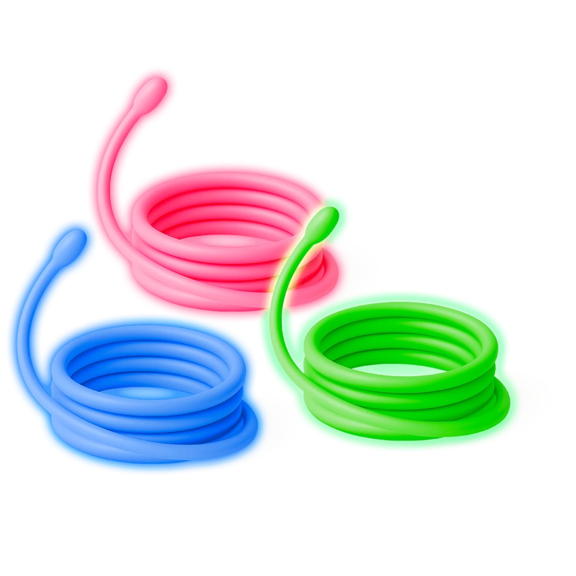 gestrickte springs, Silikon-Schnüre, Schlaufen, Schwungform, Kordel